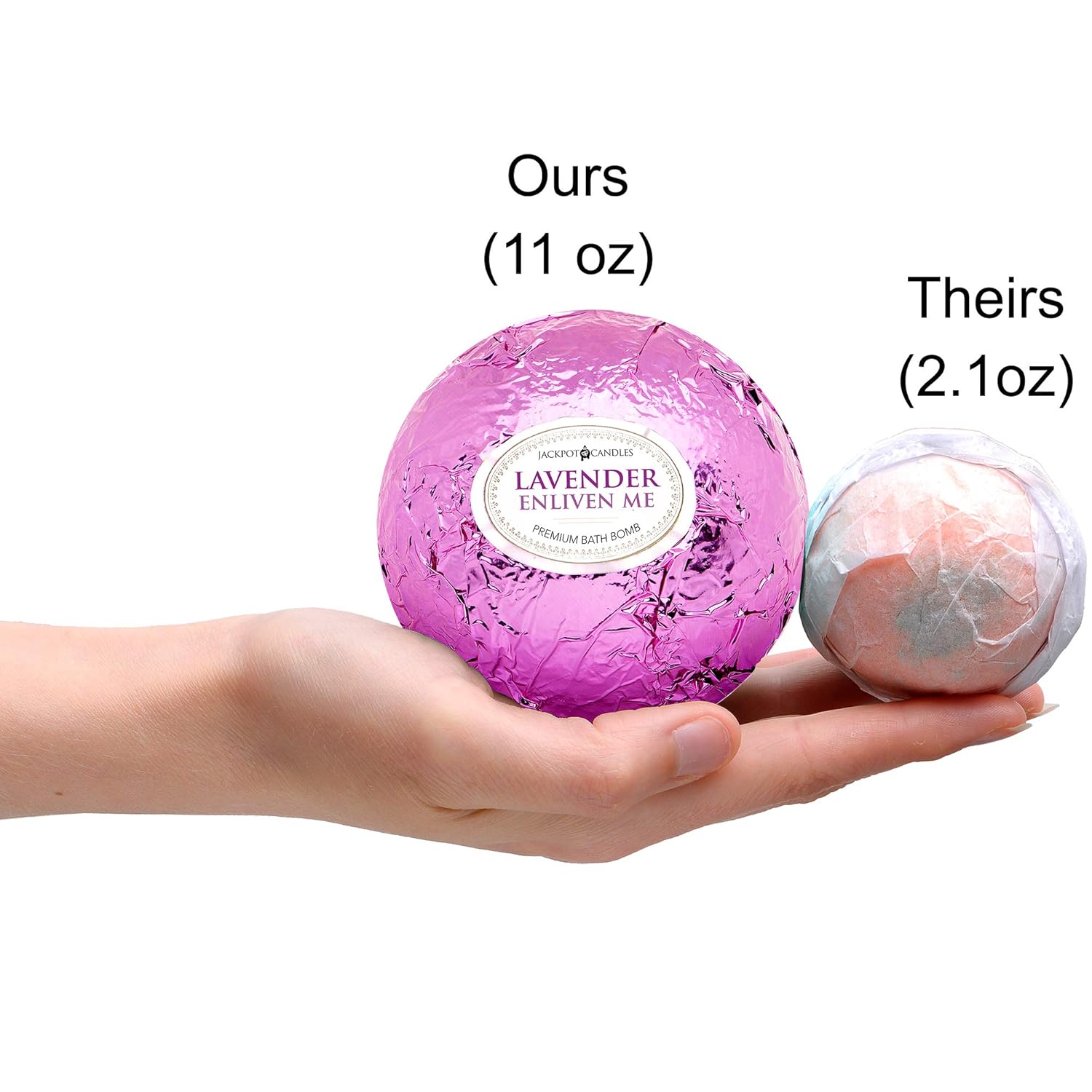 Ocean Breeze – Juego de 2 bombas de baño de lavanda con anillo tamaño 6 en el interior, cada una fabricada en Estados Unidos