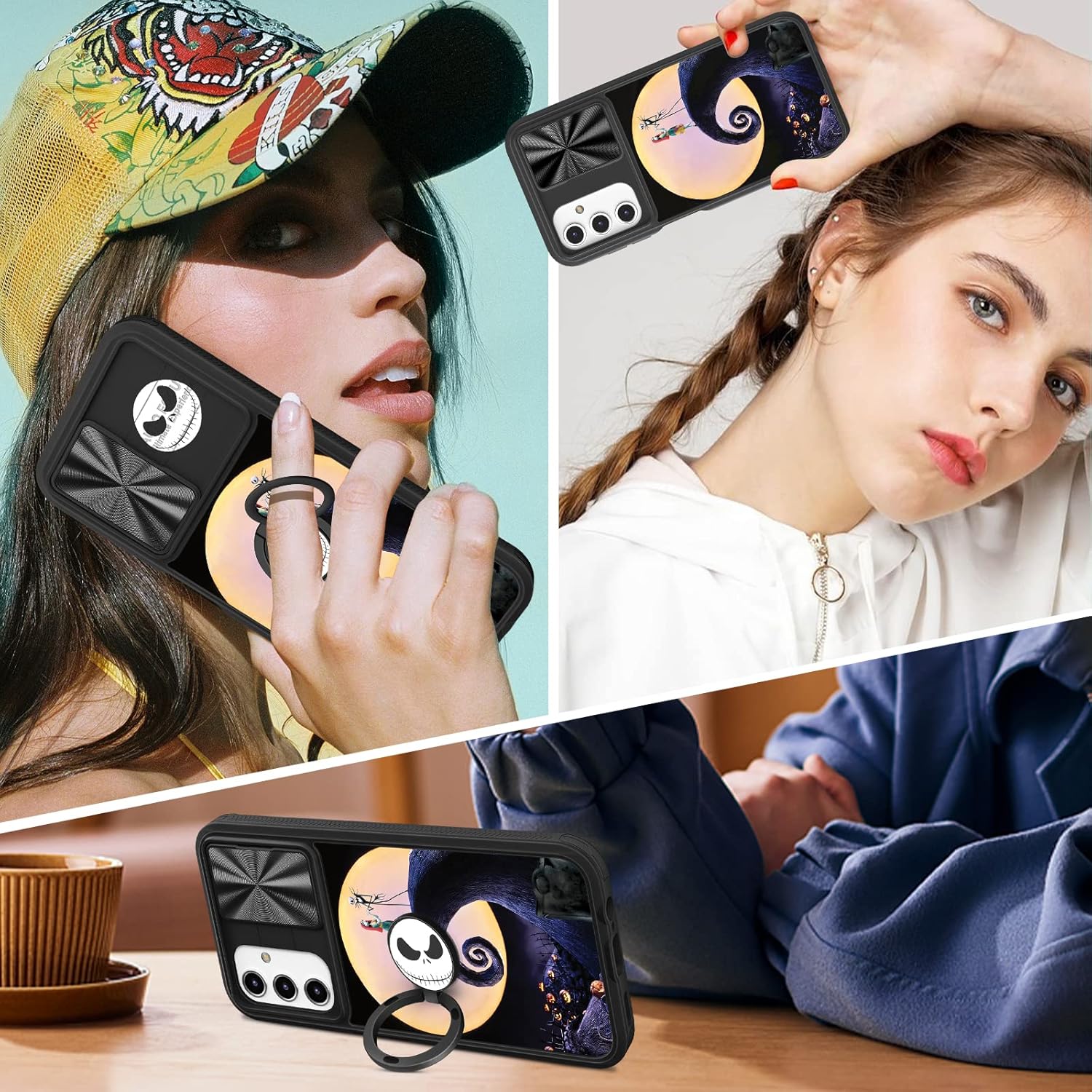 Joyleop Funda 2 en 1 para Samsung Galaxy A13 5G de dibujos animados lindo Moon CP para niñas, mujeres, adolescentes, niños, fundas de teléfono