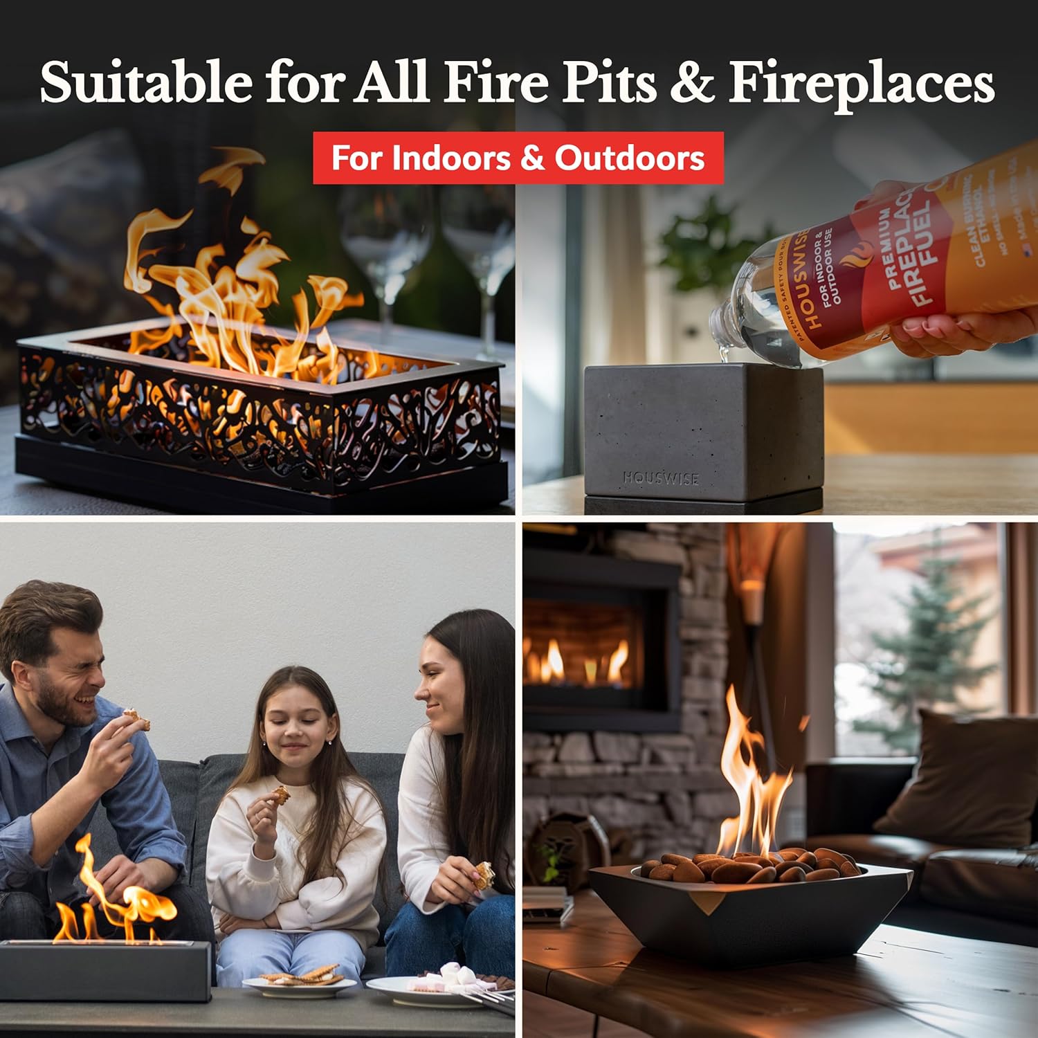 Combustible de bioetanol para chimenea, 12 x 1 litro, combustible de bioetanol, combustible de bioetanol para fogata de mesa y chimeneas de etanol,