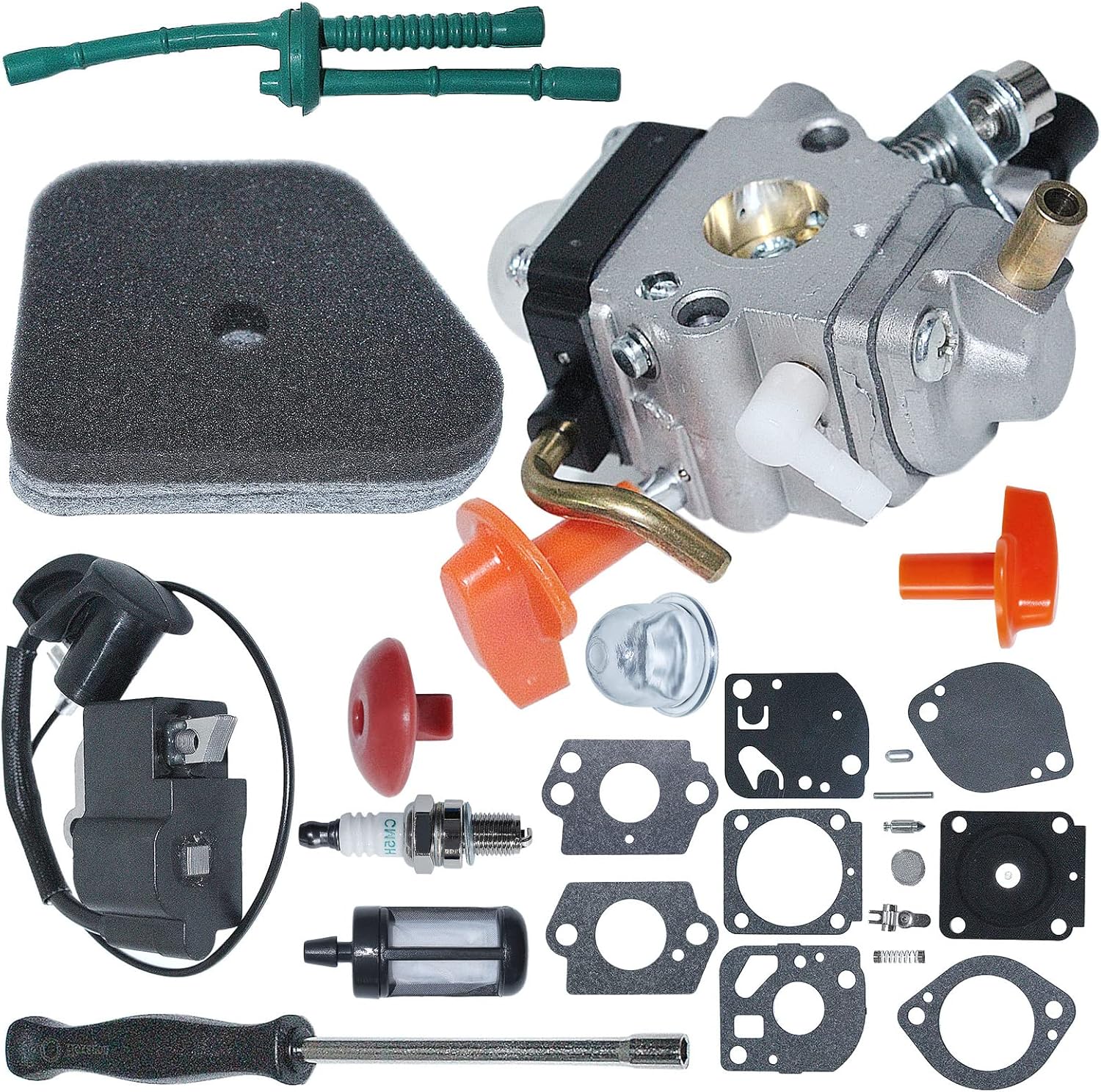 Para Stihl FS90 FS87 FS100 HT100 HT101 HL100 HL90 FS130, carburador con kit de alimentación, 41801200610 41801200611 41801200613