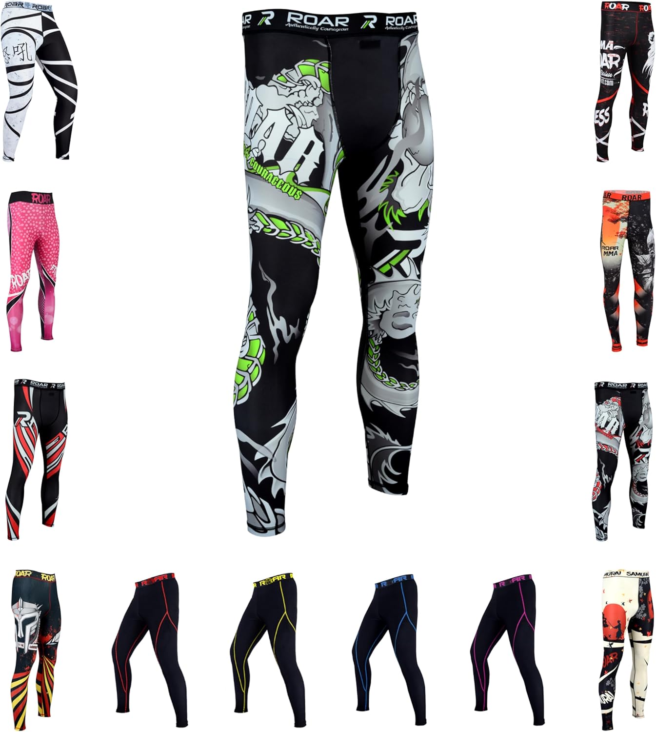 Roar MMA – Pantalones de compresión para entrenamiento de gimnasio