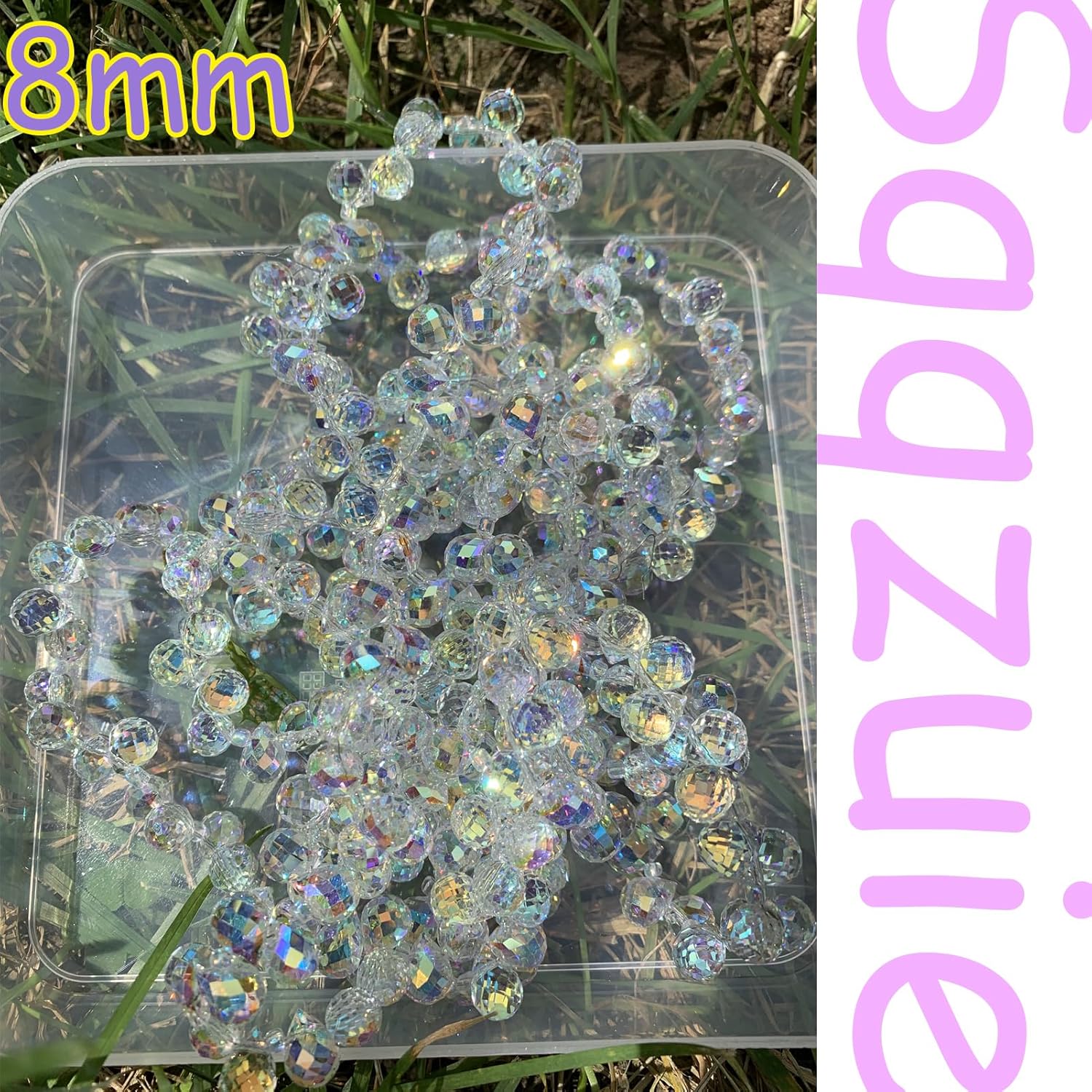 90 cuentas de cristal de lágrima de 0.315 pulgadas para hacer joyas, surtido de cuentas espaciadoras AB transparentes brillantes, cuentas de vidrio