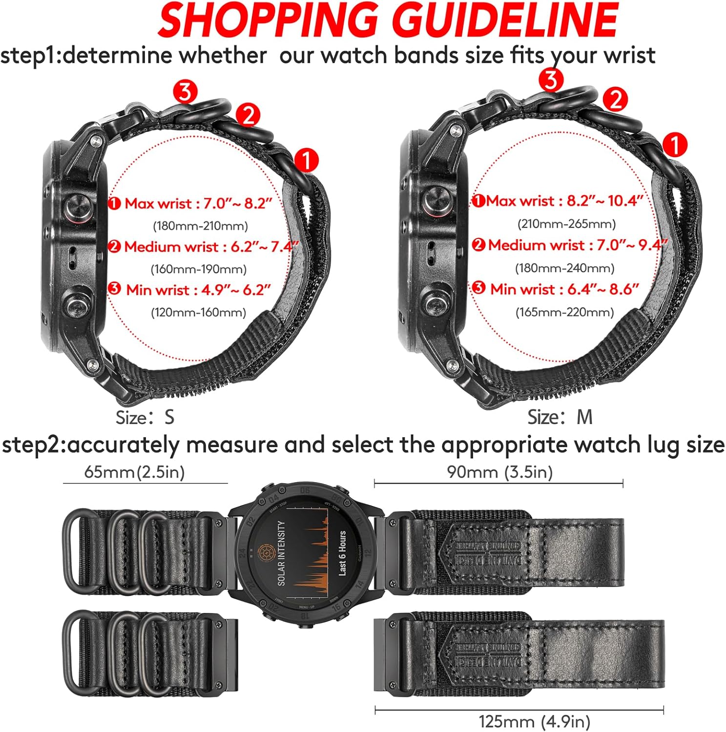Compatible With Garmin Watch Band, Leather Watch Band Sports Strap For FnixInstinctTactixVivoactiveApproachMARQQuatixD2ForerunnerEnduro,202226MM