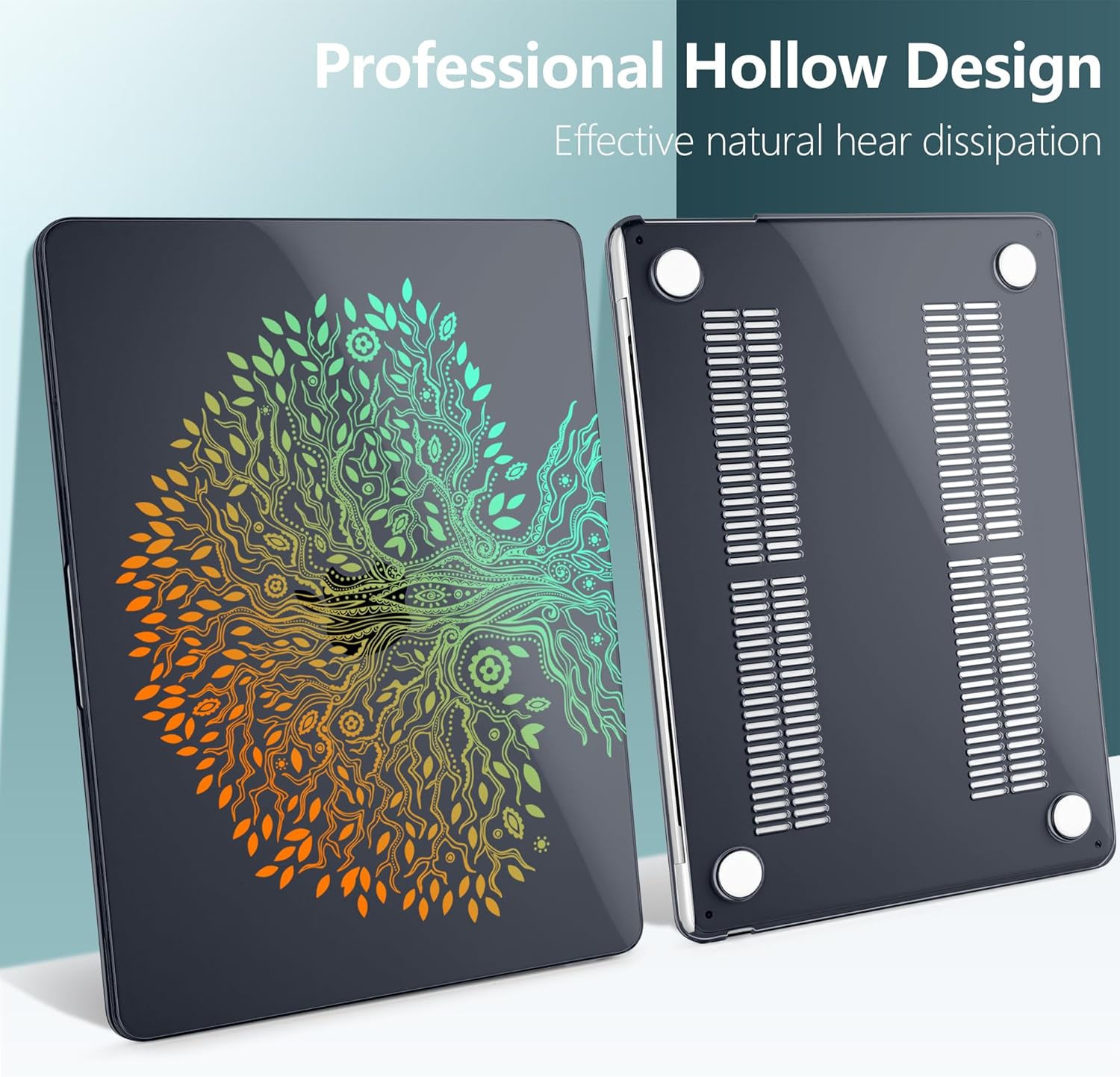 TWOLSKOO Funda para MacBook Air M2 de 13.6 pulgadas 2022 2023 A2681 con Touch ID, cubierta rígida de plástico con protector de pantalla, cubierta de