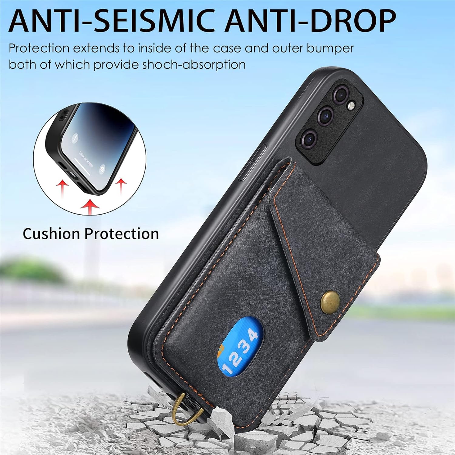 Asuwish Funda de teléfono para Samsung Galaxy S20 FE 5G 6.5 pulgadas Funda tipo cartera con protector de pantalla de vidrio templado y soporte para