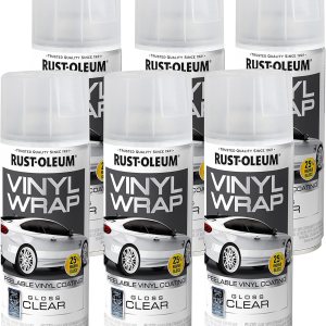 Rust-Oleum Automotive 363547 – Aerosol de envoltura de vinilo, paquete de 6, transparente brillante Rust-Oleum Automotive 363547 – Aerosol de envoltura de vinilo, paquete de 6, transparente brillante