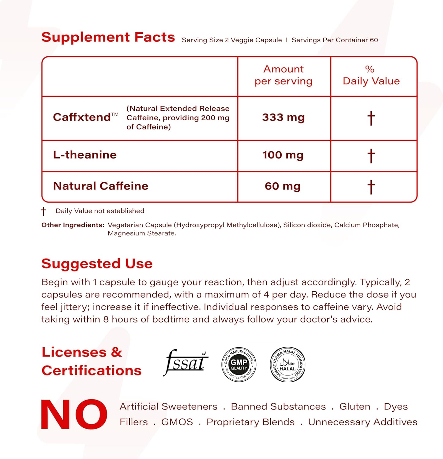 BareLabs Píldoras de cafeína natural de 200 mg de cafeína de liberación prolongada  Suplemento nootrópico de enfoque y energía  120 cápsulas  Lento,