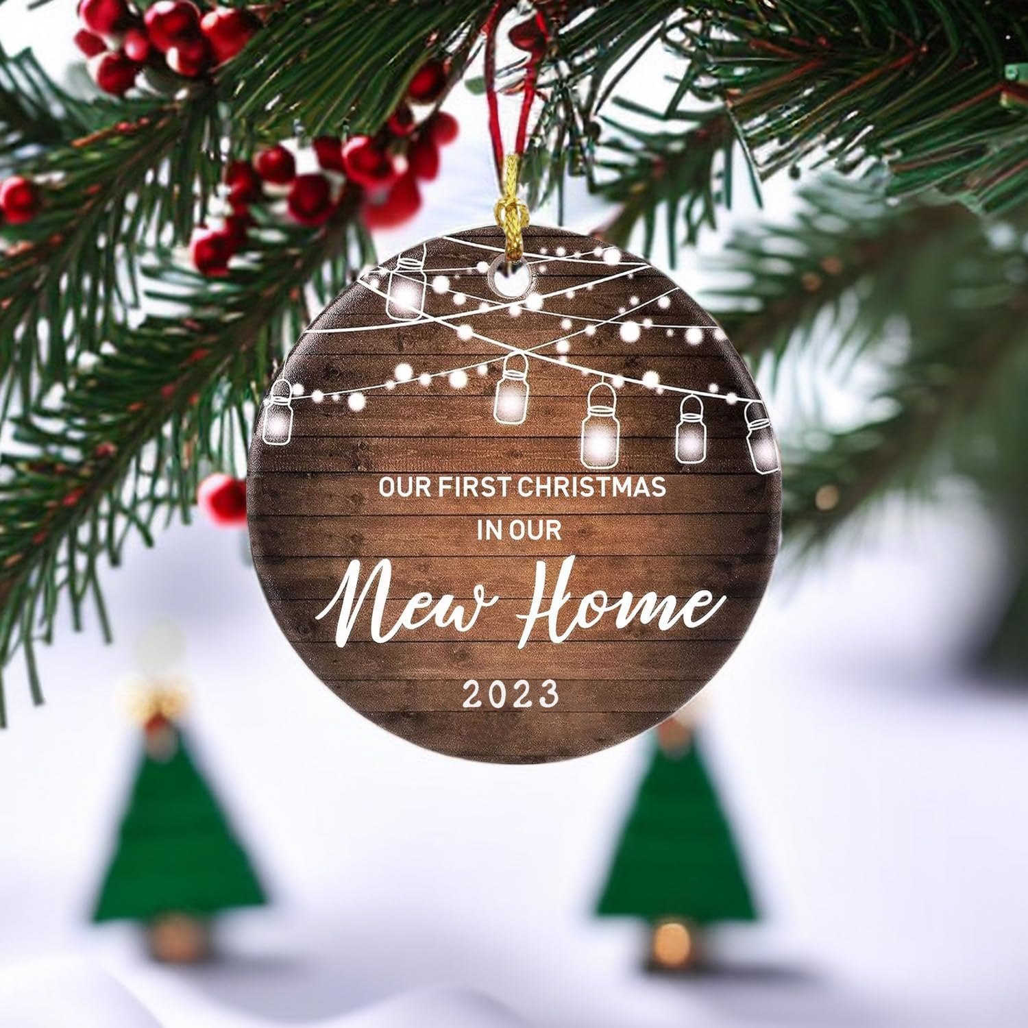 Adorno de Navidad para el nuevo hogar 2023  Regalos de inauguración de la casa para casa nueva, regalos románticos para propietarios de casa,