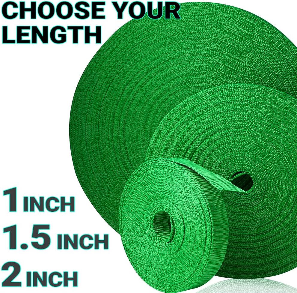 TECEUM Cincha de 1 pulgada, 1.5 pulgadas y 2 pulgadas, 10, 25, 50 yardas, más de 40 colores, resistente de 1 pulgada, 1.5 pulgadas, 2 pulgadas, para