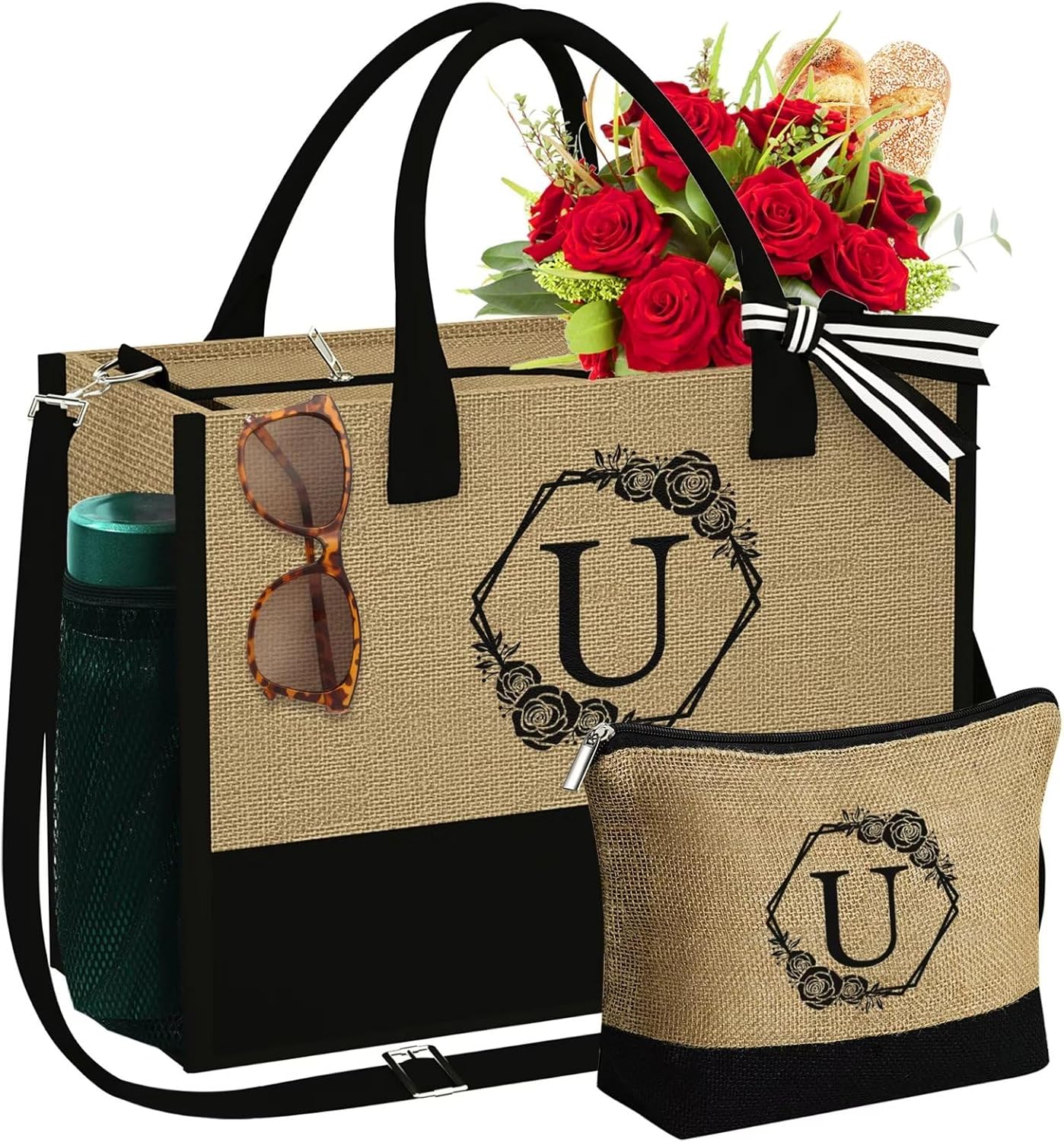 Regalos para mujeres  Regalos para el día de la madre, regalos de graduación, regalos de agradecimiento para profesores, bolsa de yute inicial y