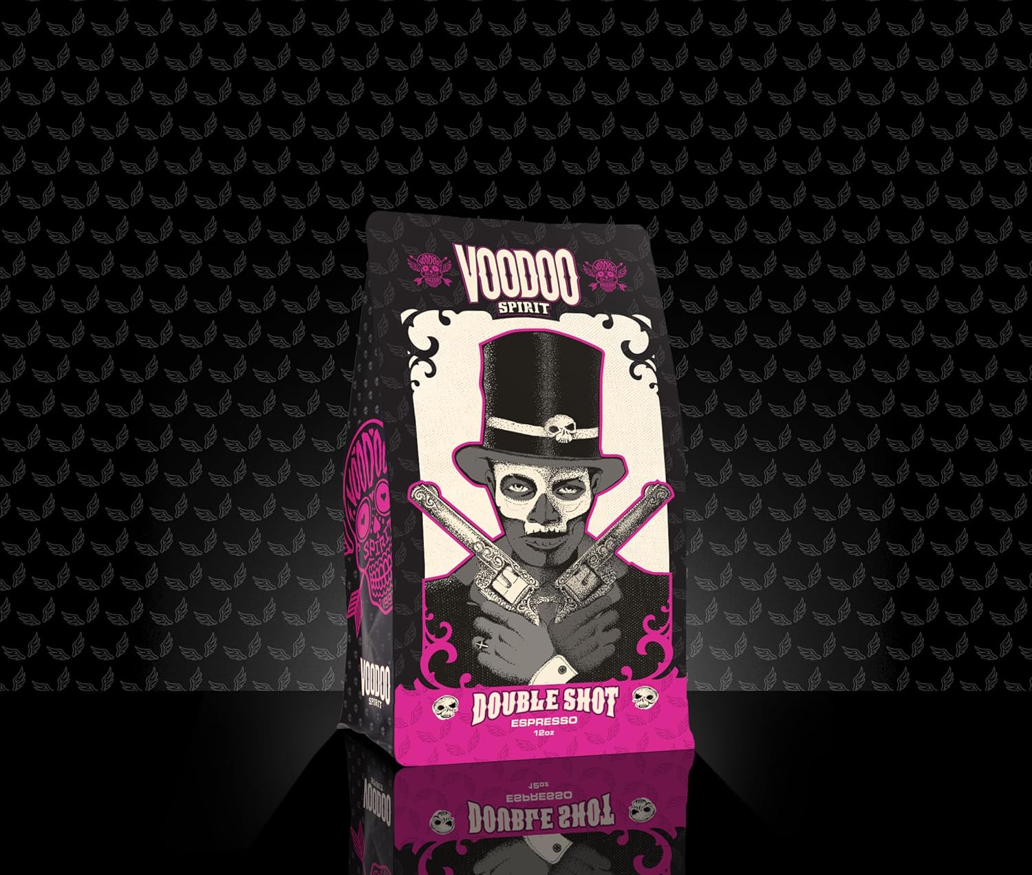Voodoo Spirit Café  Mezcla de café expreso de 12 onzas, bolsa resellable de grano entero  Tu tipo fuerte y silencioso para esas mañanas tempranas y