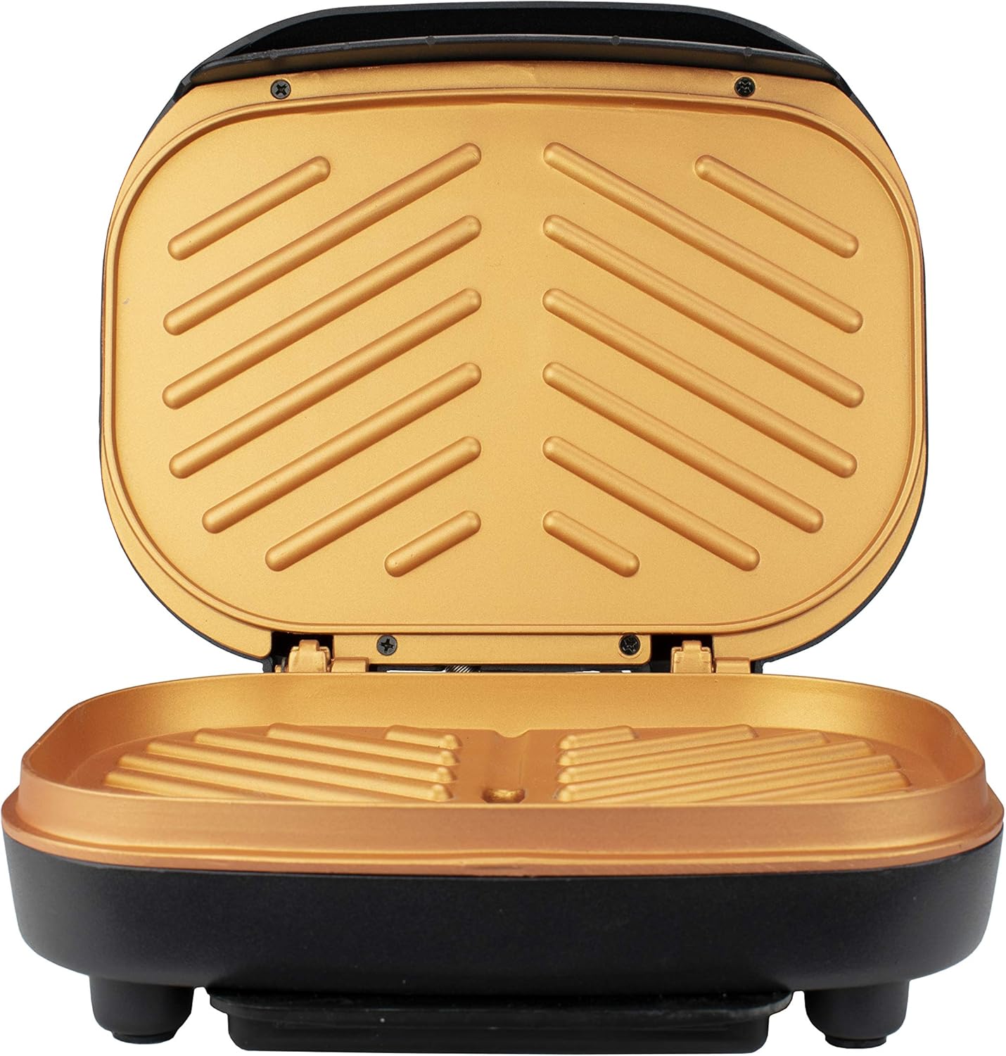 Brentwood Appliances TS606BK – Parrilla de cobre eléctrica antiadherente de 2 porciones de 750 W para interiores y prensa Panini, tamaño único,