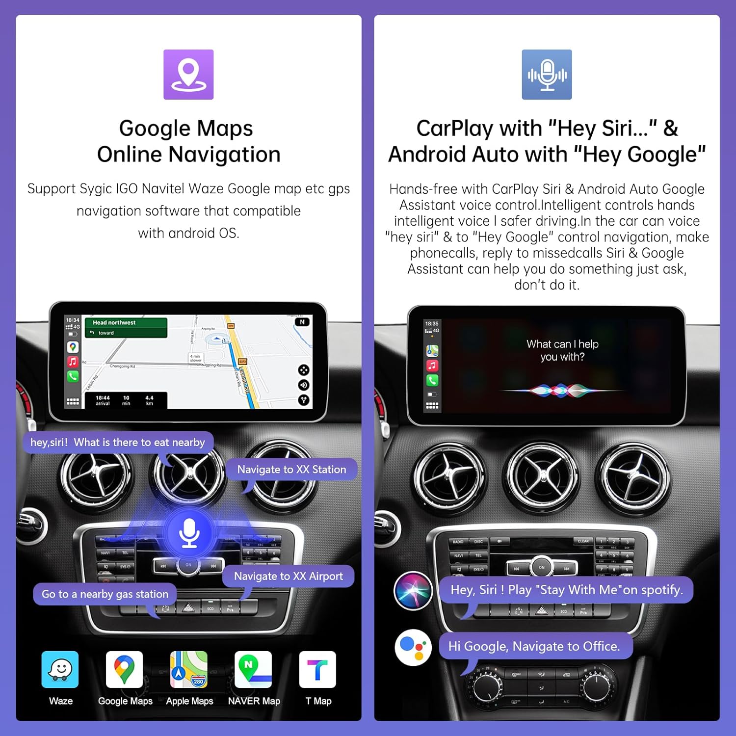 Road Top Android 13 – Radio de coche con pantalla táctil de 12.3 pulgadas, estéreo de coche para Mercedes Benz CLA GLA Clase C117 X117 X156