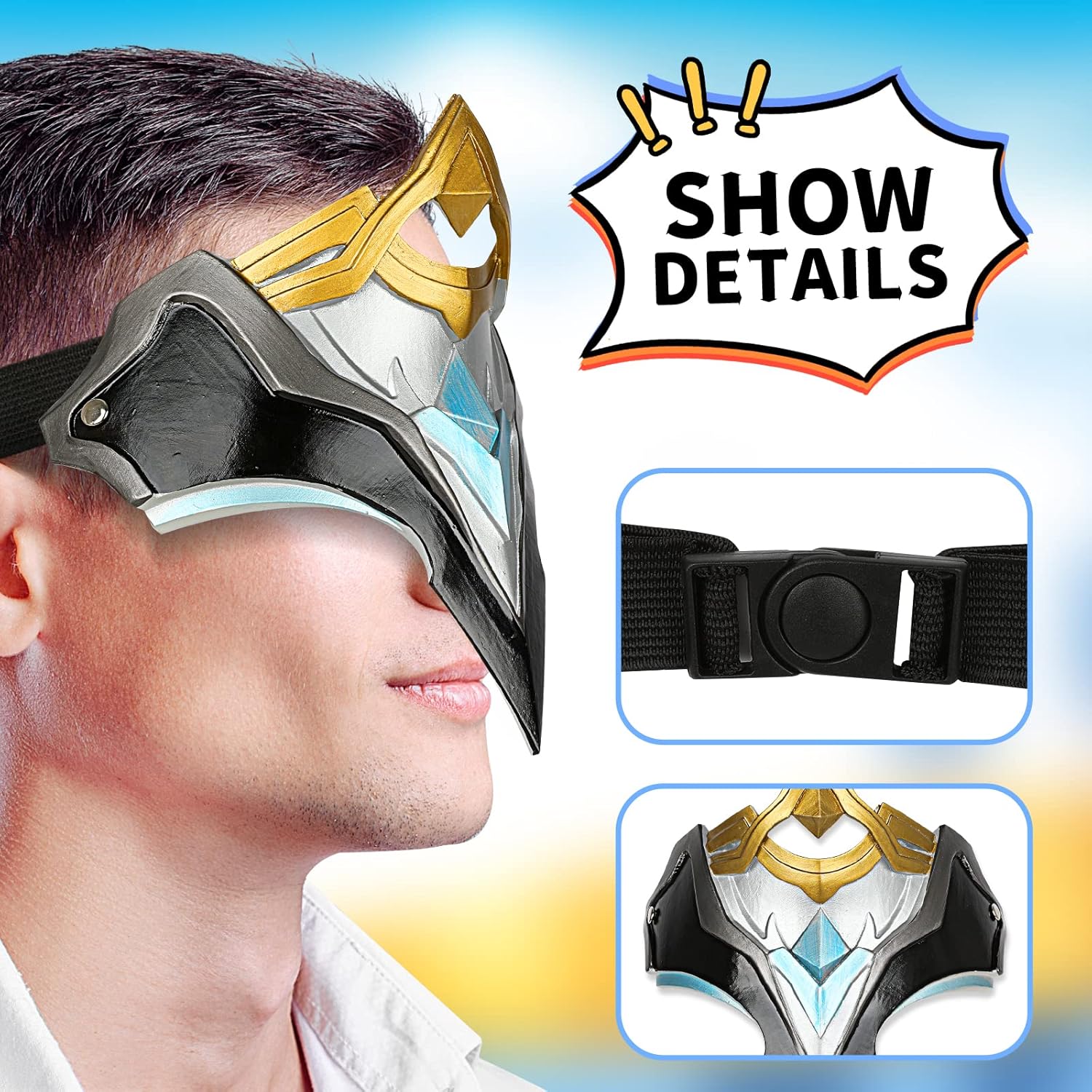 DottoreMask – Máscara de resina dura Genshinmpact Dottore, máscara de PVC, máscara de cosplay, juego periférico de Halloween, mascarada