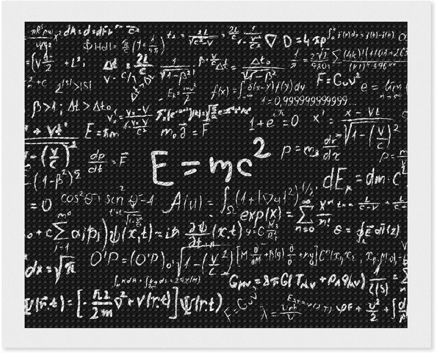 Physics and Math Science Formula Round Diamond Wall Art Kits for Adults Full Drill Painting Gift Home Decor