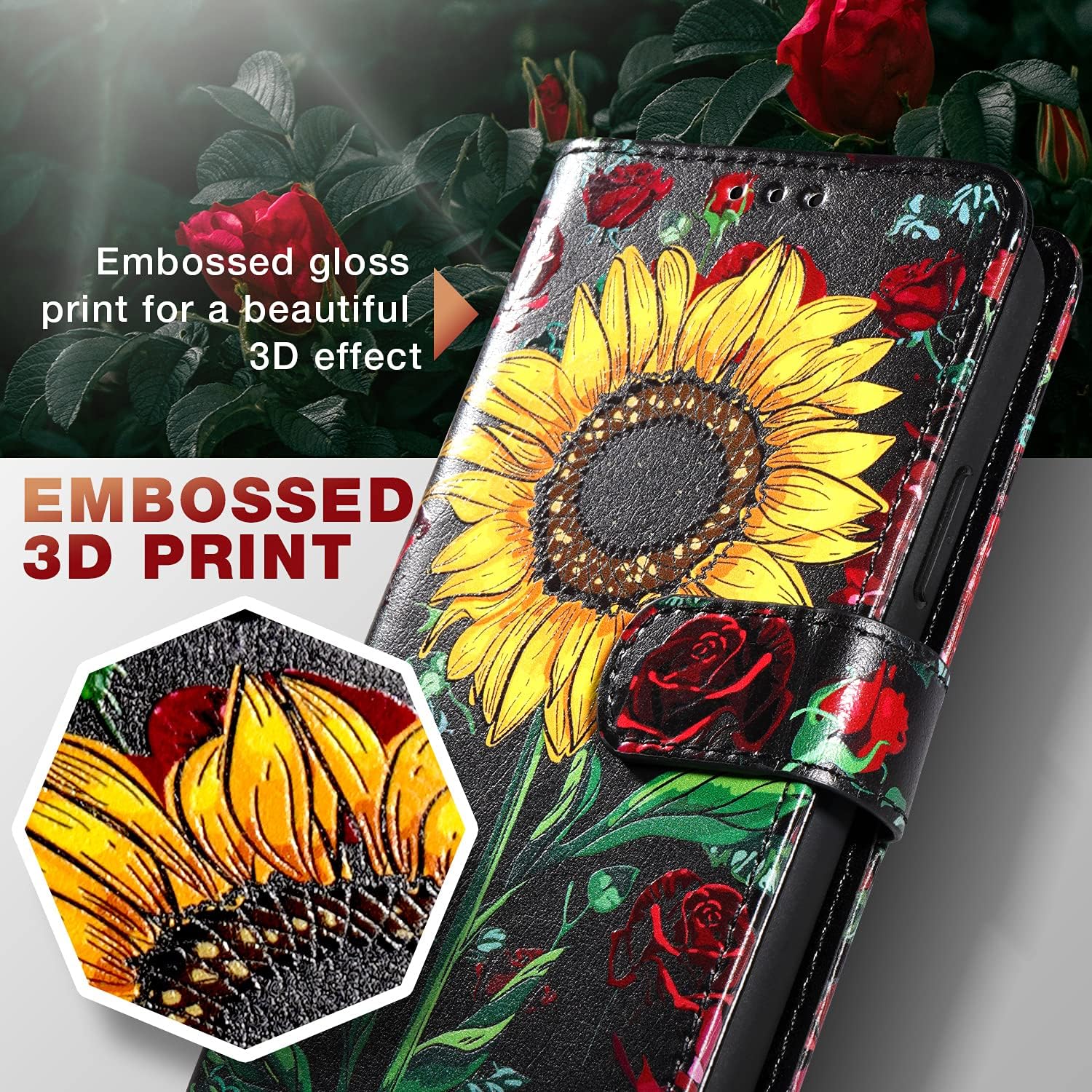 Shields Up Funda tipo cartera diseñada para iPhone 11 Pro, funda magnética desmontable con tarjetero y correa para niñasmujeres, funda de piel