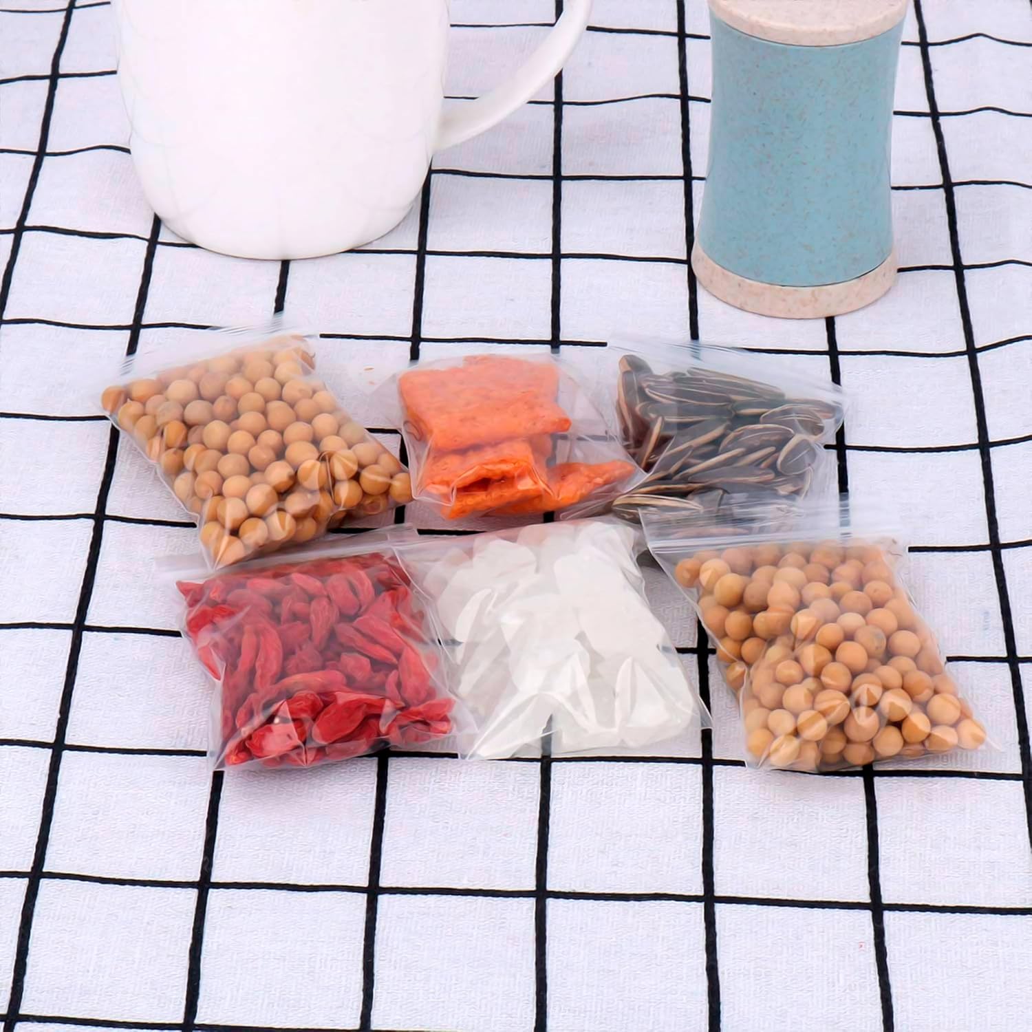 APQ – Bolsas de plástico para joyería para embalaje de 5 x 6 pulgadas, bolsas de plástico con cremallera para embalaje con sellado, paquete de 100