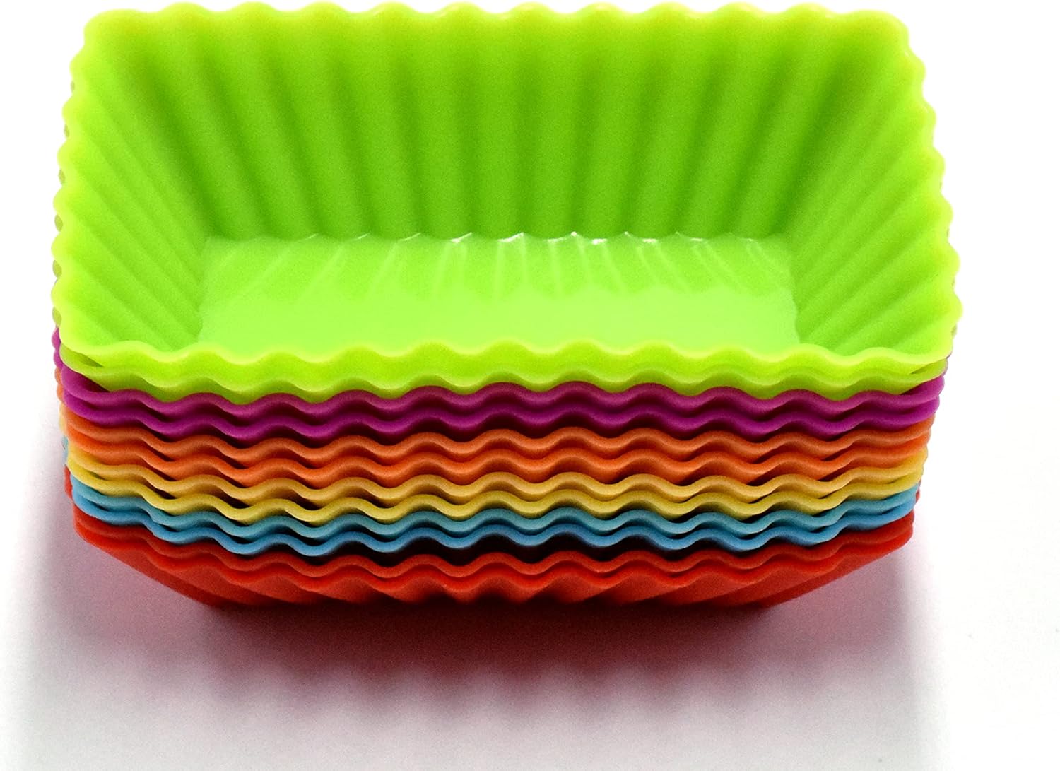 12 piezas de silicona reutilizables para magdalenas para hornear, soportes pequeños para cupcakes, forros de silicona de color aleatorio, vasos de