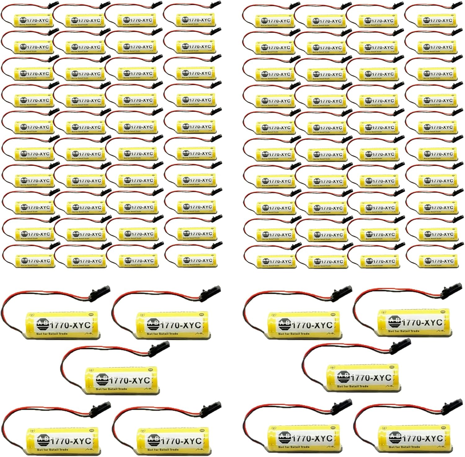 *(100-Pack) 1770-XYC Batería de litio 3V 1800mAh Reemplazo para 1770-XYCA 1770-XYB 1756-BA1, para Allen Bradley 1770-XYC