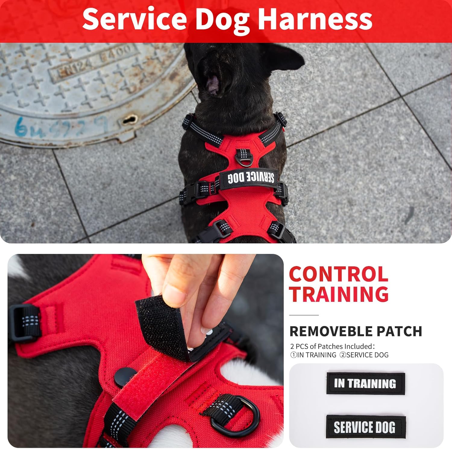Huntboo Arnés a prueba de escapes, arnés antideslizante para perro, arnés reflectante con asa, transpirable, duradero, chaleco ajustable para perros