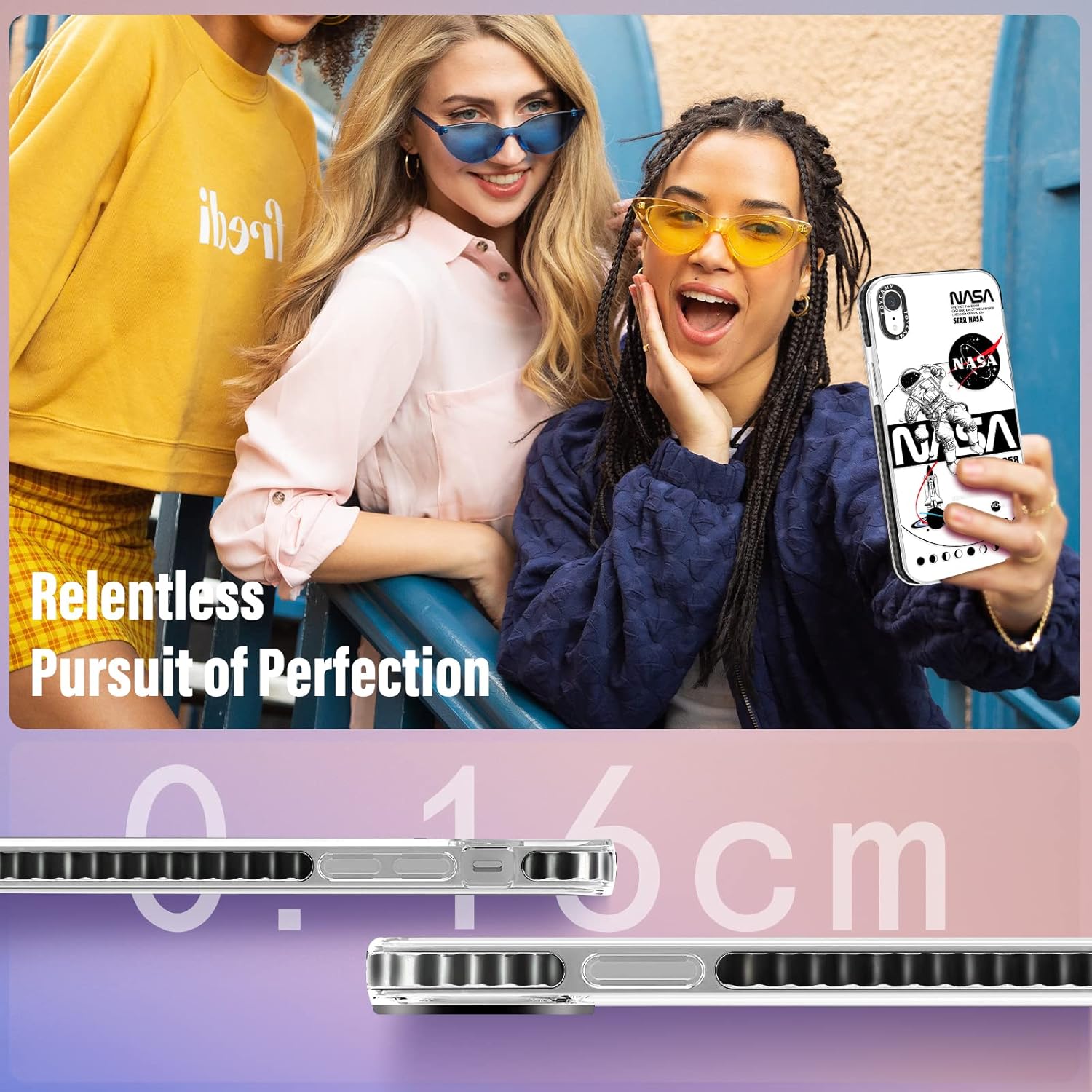 Toycamp Funda para iPhone XR, diseño de astronauta espacial, lindo diseño de dibujos animados para hombres, niños, niñas, adolescentes, genial