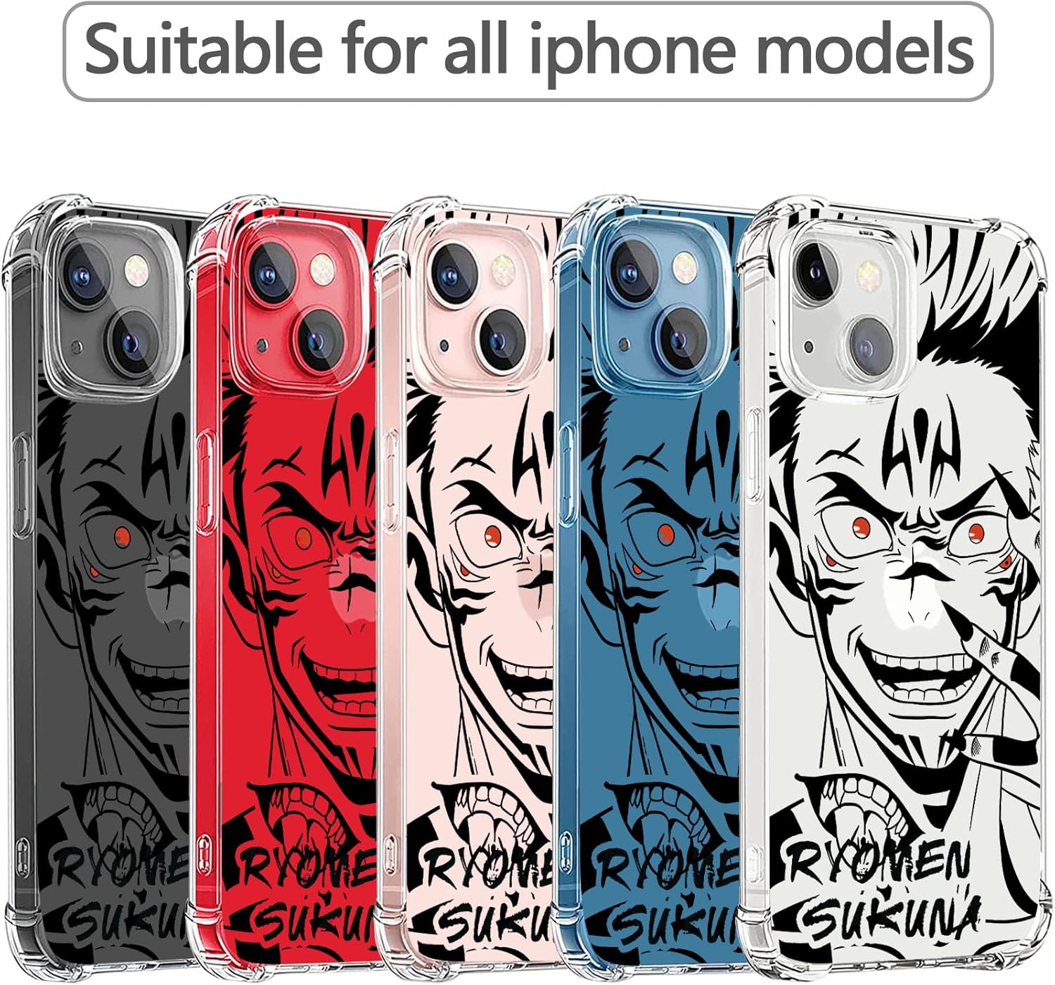 Funda de TPU transparente a prueba de golpes para iPhone 14 Pro Max Anime para niños y niñas (funda de anime genial para iPhone 14 Pro Max)