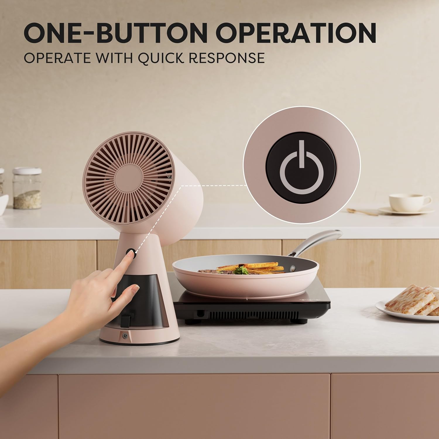 CIARRA Campana extractora portátil, campana extractora de escritorio con ventilador de escape de 2 velocidades, filtro de aluminio desmontable, taza