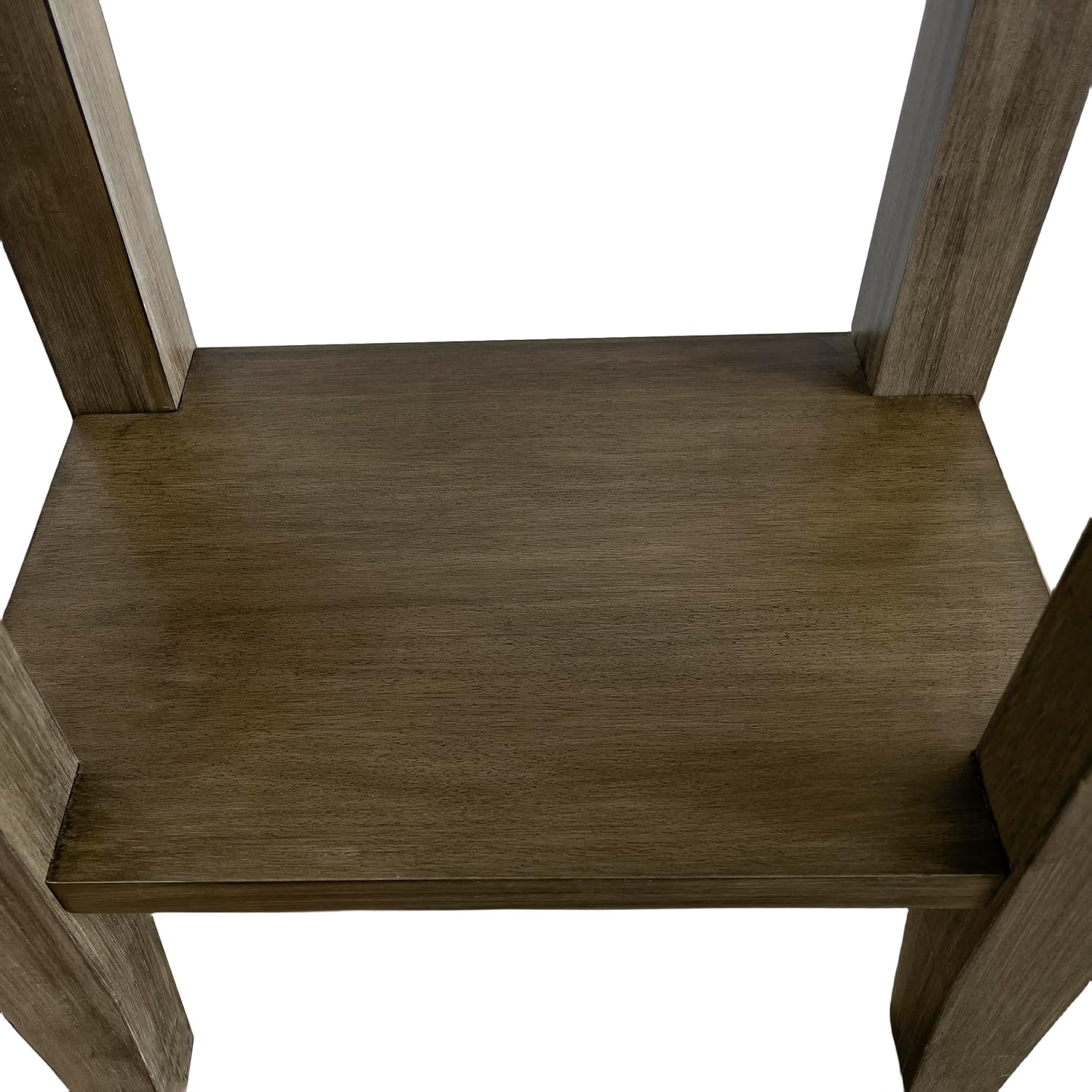 Mesa auxiliar estrecha pequeña con cajón y estante de madera sólida para sofá, mesa auxiliar delgada para mesita de noche para espacios pequeños,