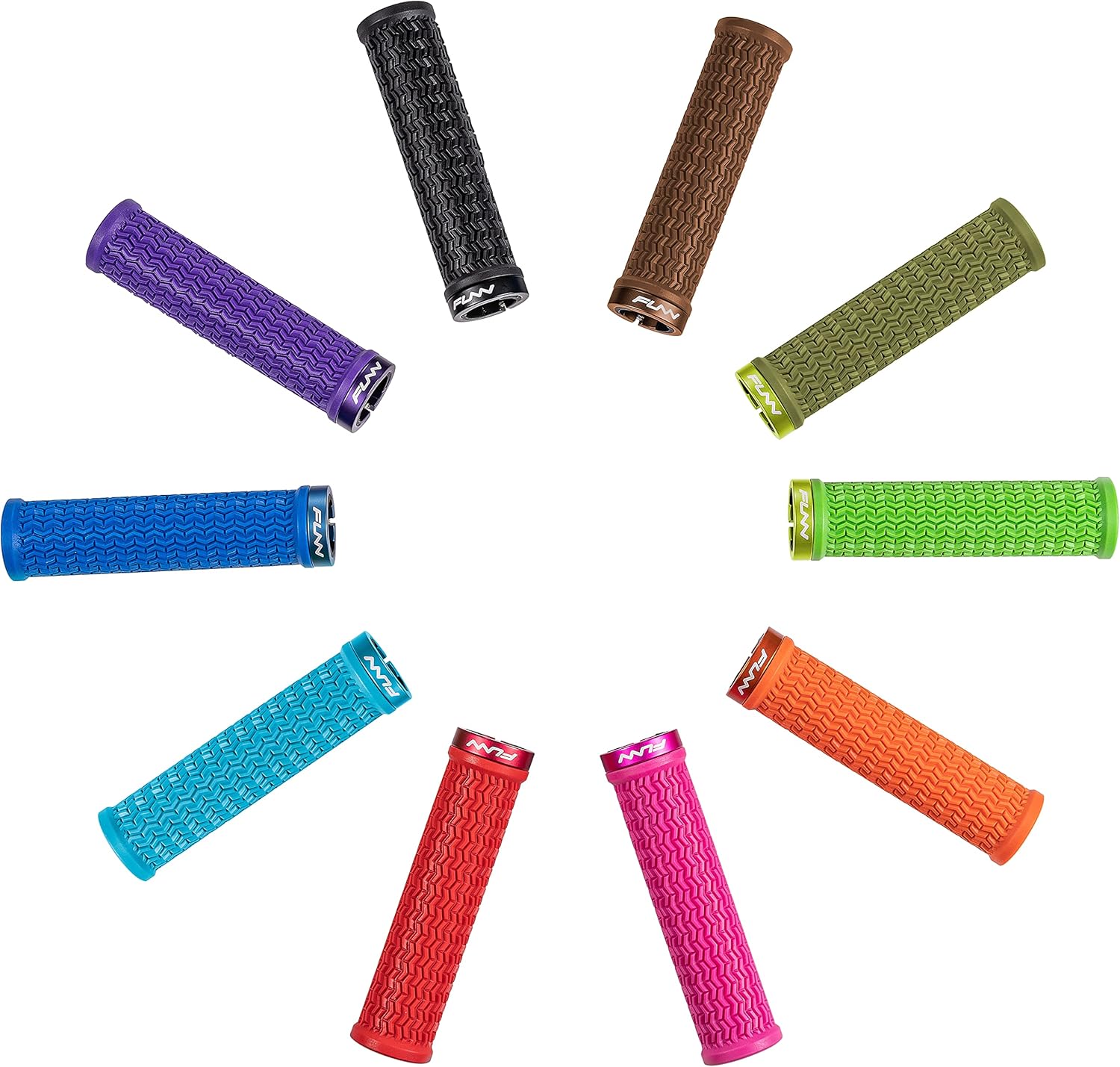 Funn Holeshot – Empuñaduras de bicicleta de montaña con abrazadera de bloqueo único, empuñaduras ligeras y ergonómicas para bicicleta con diámetro