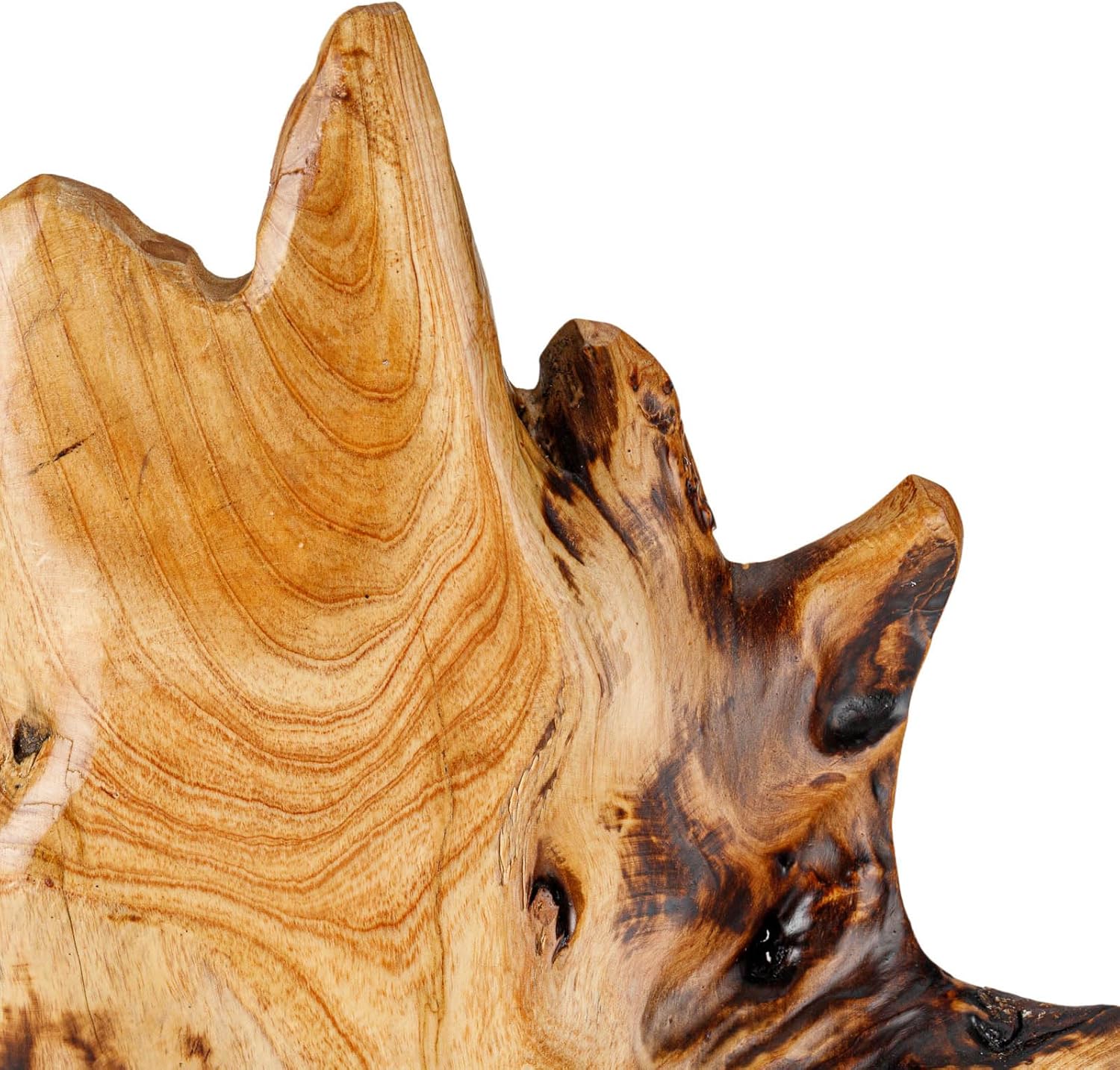 THY COLLECTIBLES Escultura irregular de madera de raíz tallada a mano, escultura abstracta de pie para decoración del hogar, estatua de mesa con