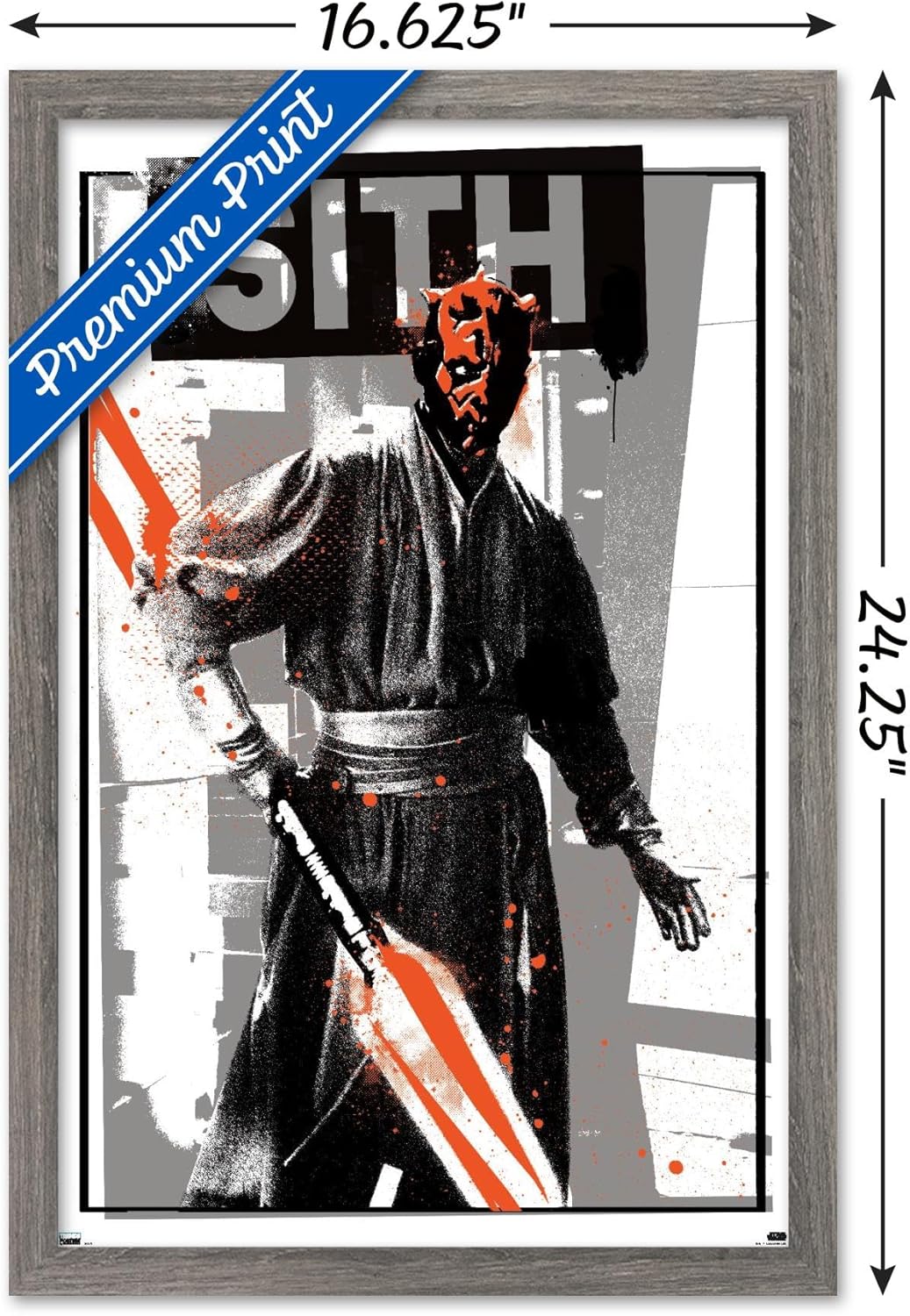 Trends International Star Wars The Phantom Menace – Póster de pared de Darth Maul Glitch