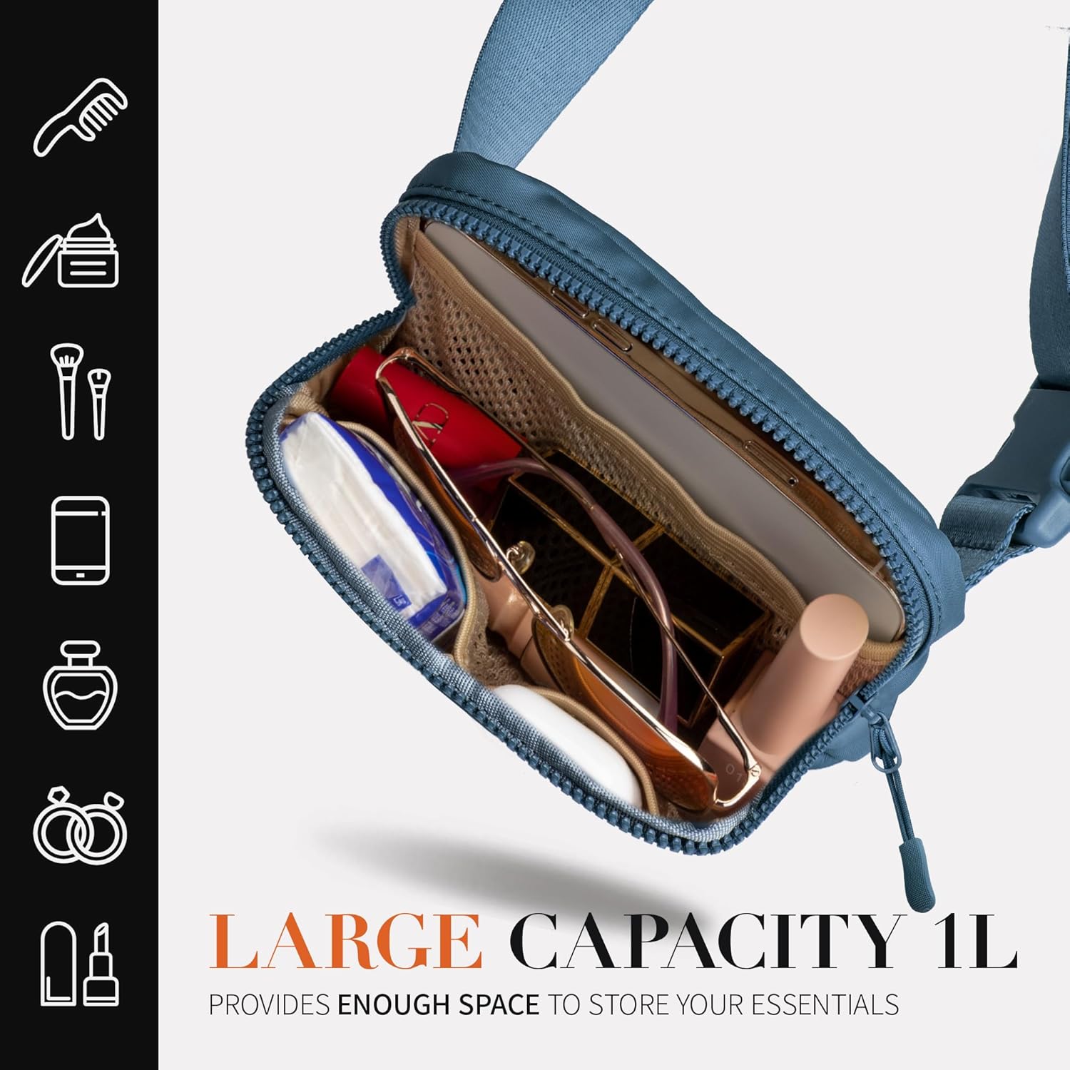 Minicangurera unisex con correa ajustable para entrenamiento, correr, viajar, senderismo