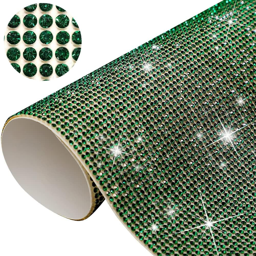 Lámina de diamantes de imitación para decoración de automóvil, calcomanías de diamantes de imitación autoadhesivas, lámina de pegamento de gemas de