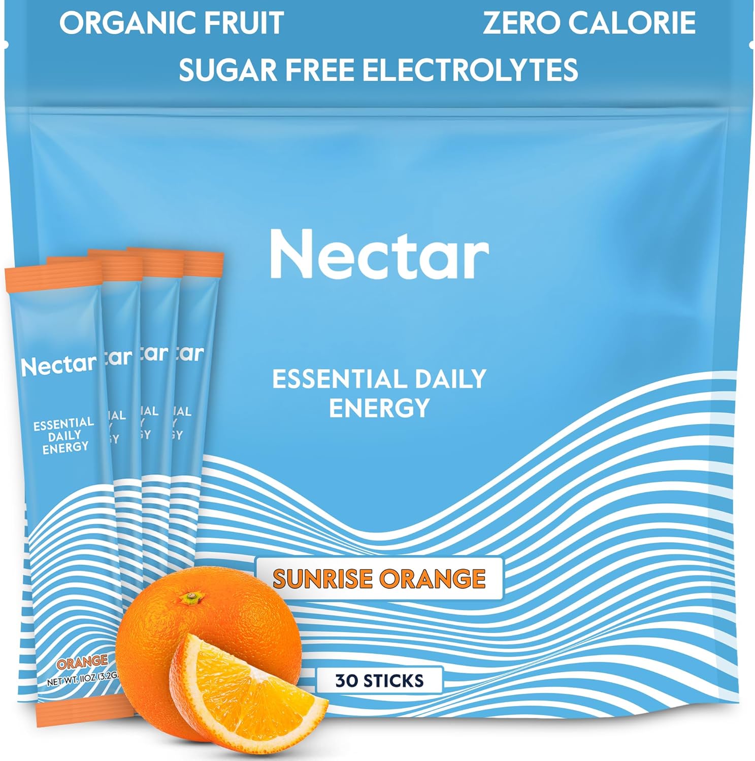 Nectar Energy Booster – Cafeína orgánica, B12 y electrolitos – Sin azúcar y cero calorías – Café saludable, bebida energética y soda alternativa –
