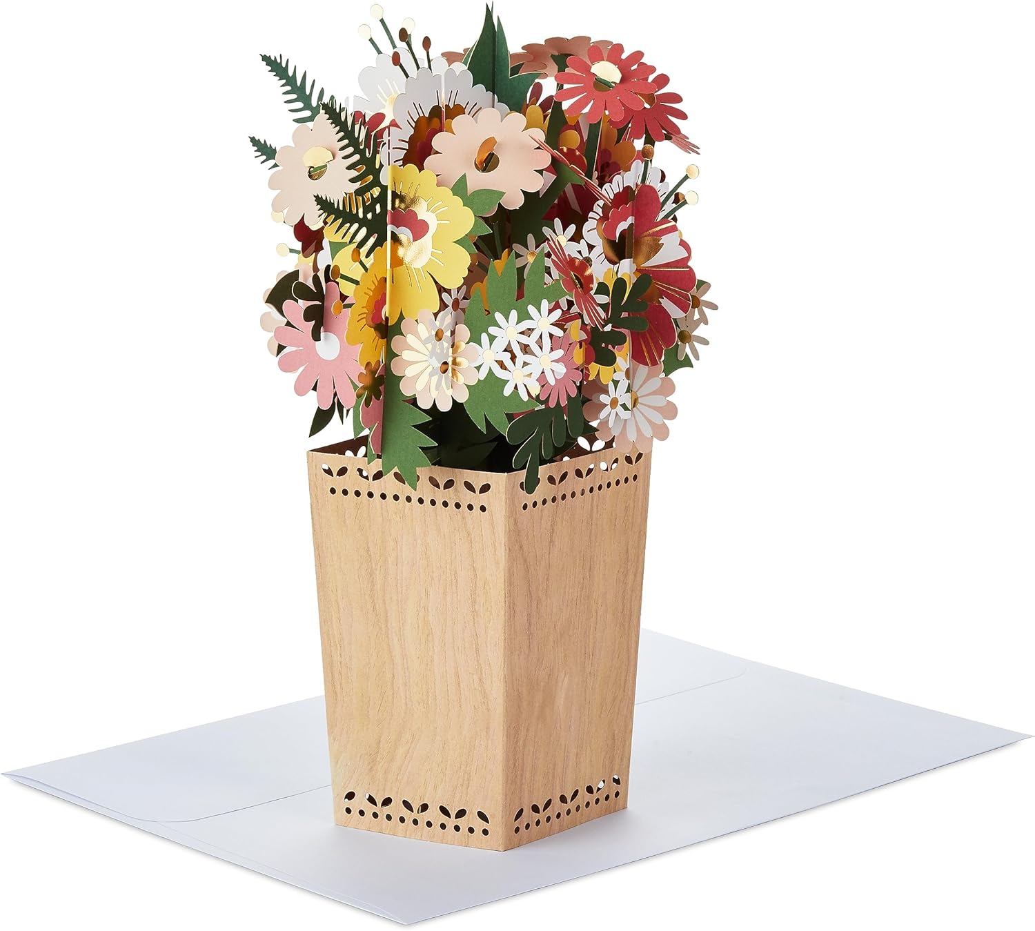 Hallmark Tarjeta desplegable jumbo para el día de la madre o tarjeta de cumpleaños para mujer (ramo floral)
