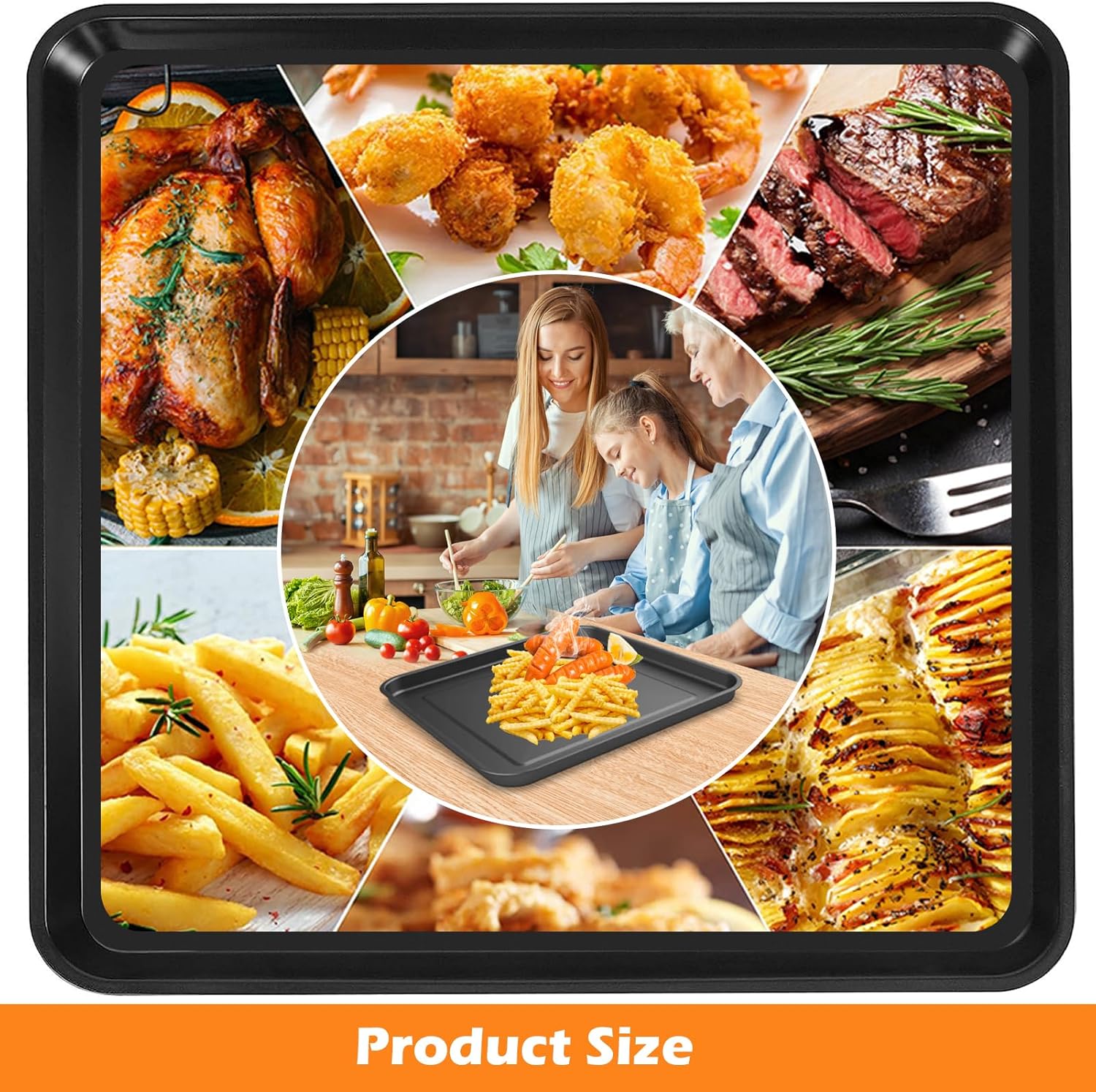 Sartén para freidora de aire Ninja Foodi SP101 Horno de encimera digital para freidora de aire, 13 x 13 pulgadas, placa de parrilla para freidora de