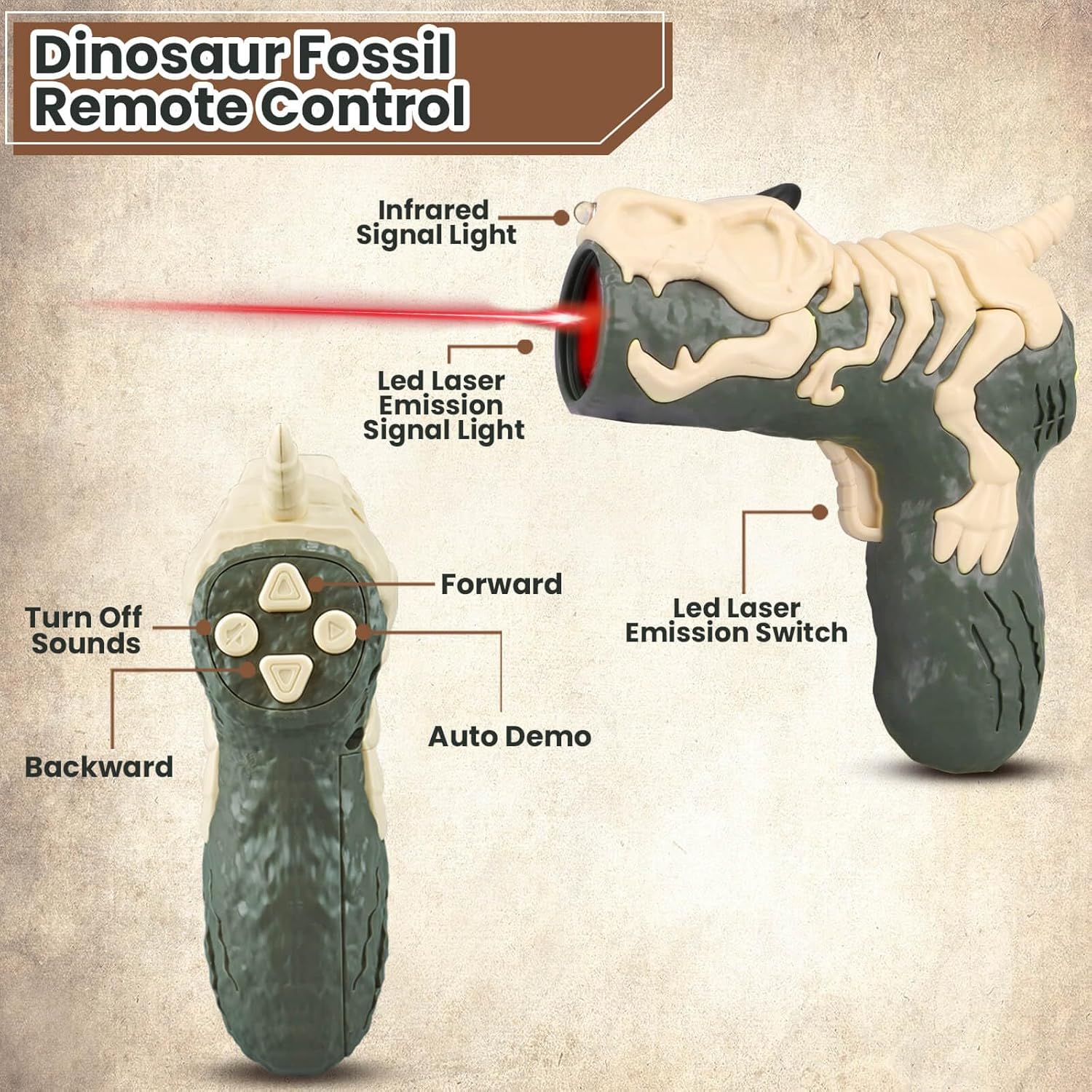 Juguetes de dinosaurio a control remoto para niños de 3, 4, 5, 6, 7, 8 años, dinosaurios para niños de 4 a 7 años, juguete de control remoto de