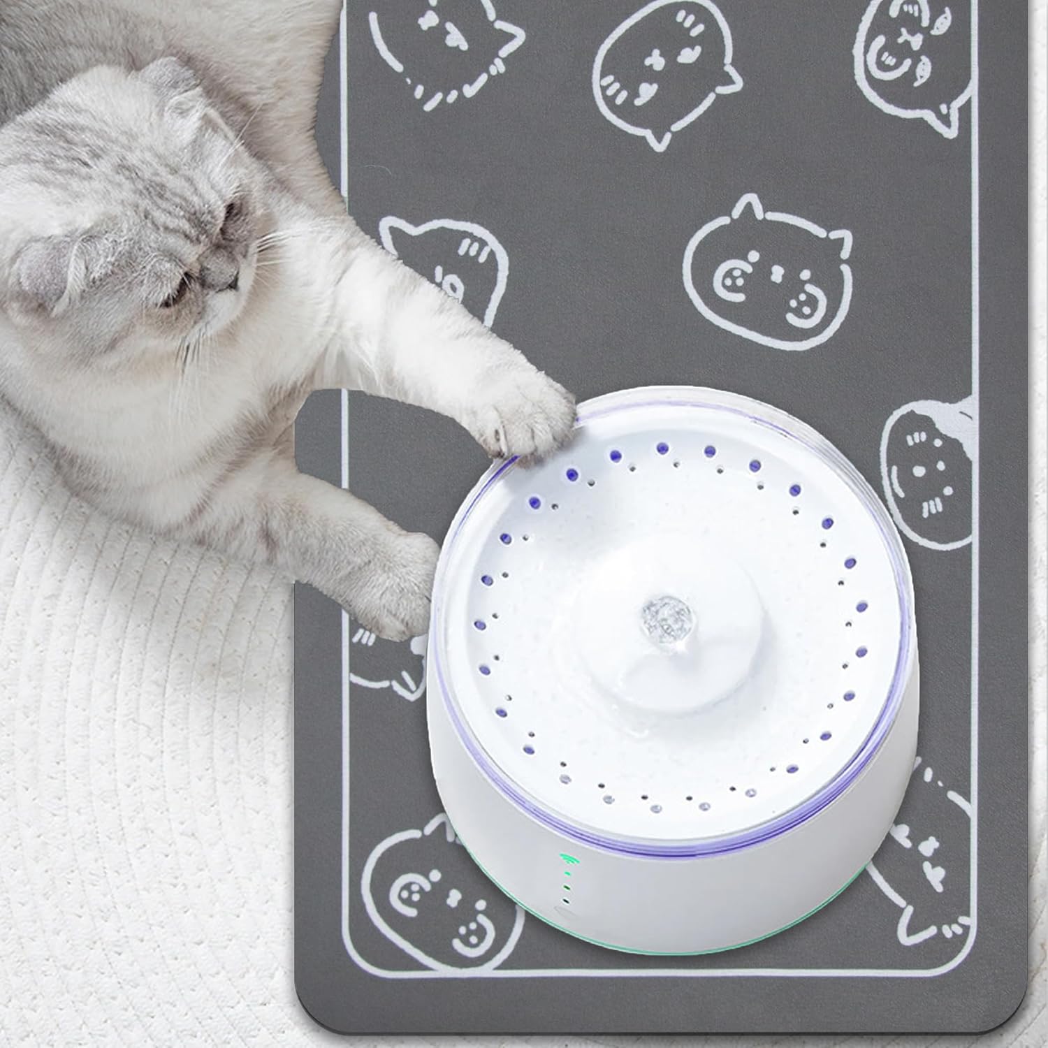 YCT Tapete de alimentación para mascotas, tapete de piel de tierra de diatomeas, antideslizante, sin enjuague, para gatos y perros, súper absorbente