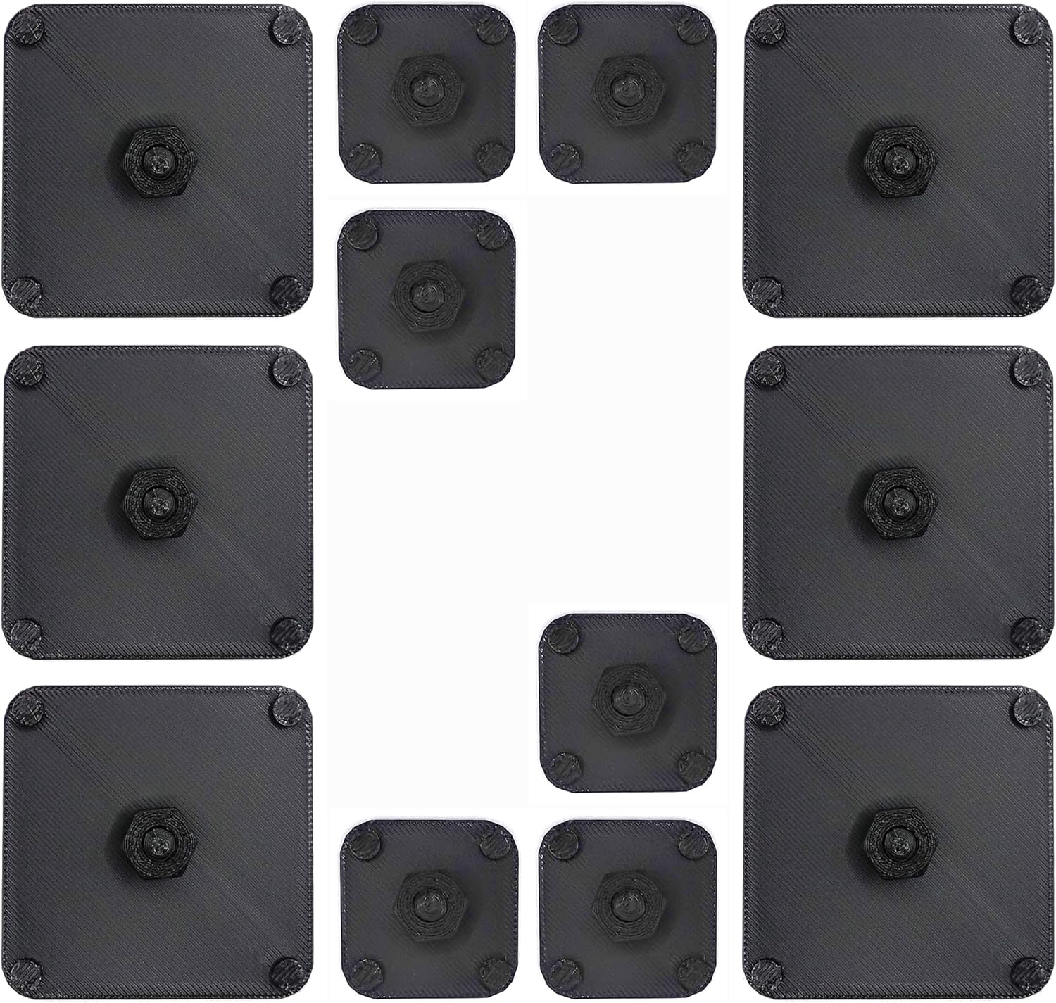 Builder – Juego de 12 placas de pedal de liberación rápida para plantillas de audio Temple