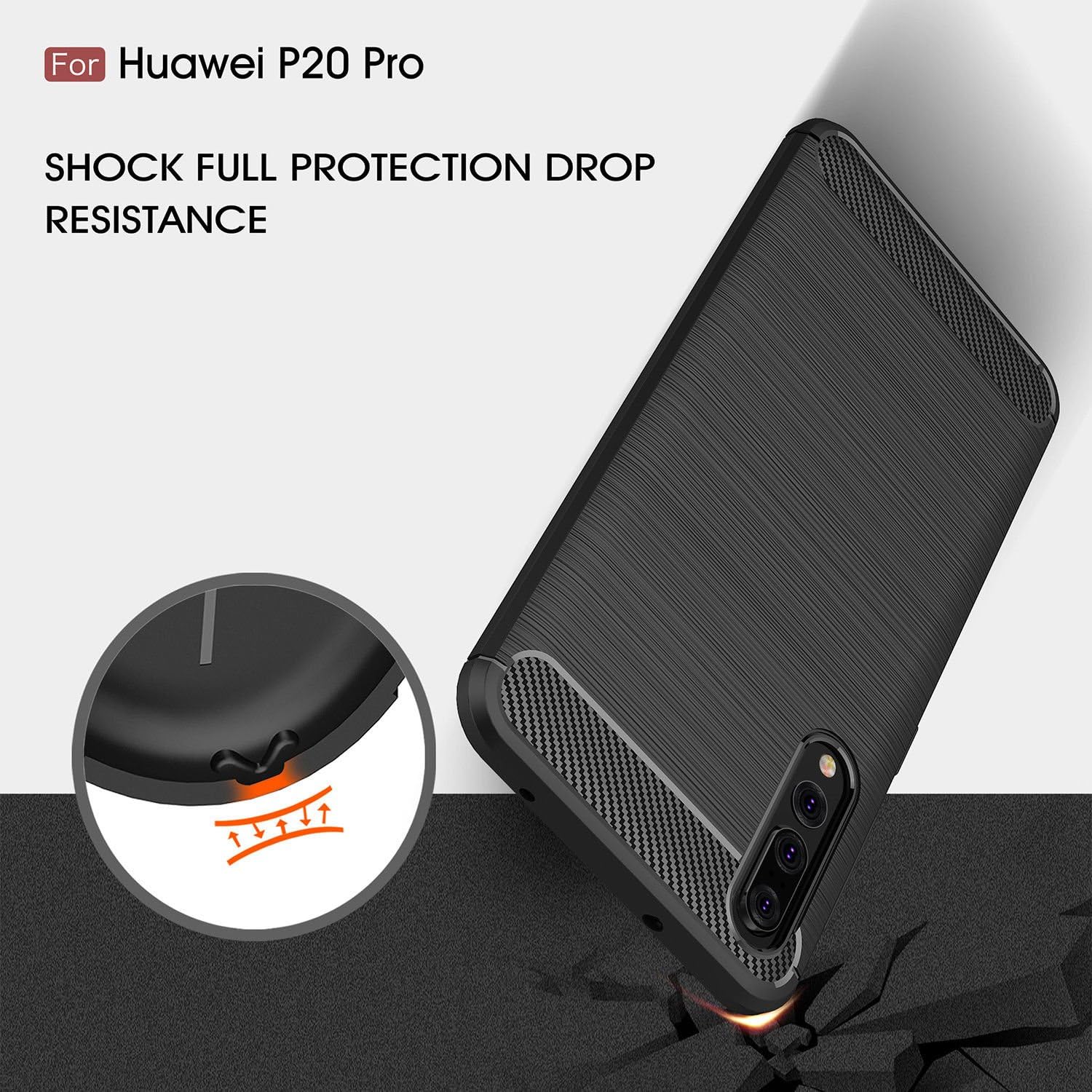 Funda para Huawei Mate 20 Pro, SuperGuardZ resistente Slim a prueba de golpes cubierta protectora armadura + lápiz capacitivo LED