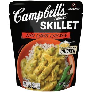 Campbell’s Sauces Salsas de sartén pollo al curry tailandés, 11 oz. – Paquete de 3 Campbell’s Sauces Salsas de sartén pollo al curry tailandés, 11 oz. – Paquete de 3