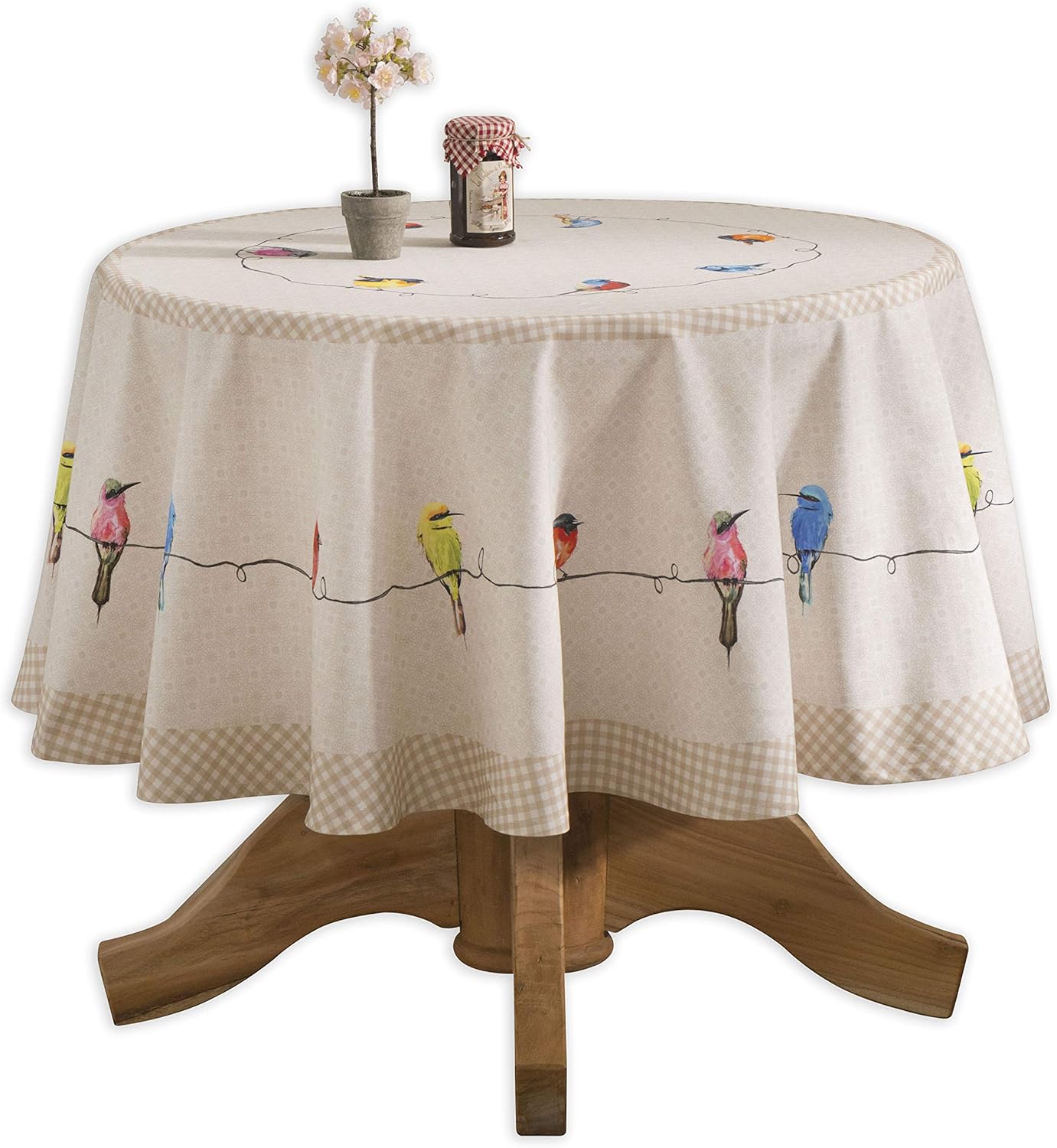 Mantel Maison d’ Hermine Faïence, 100 % de algodón, para cocina, comedor, decoración de mesa, fiestas, bodas, primavera y verano