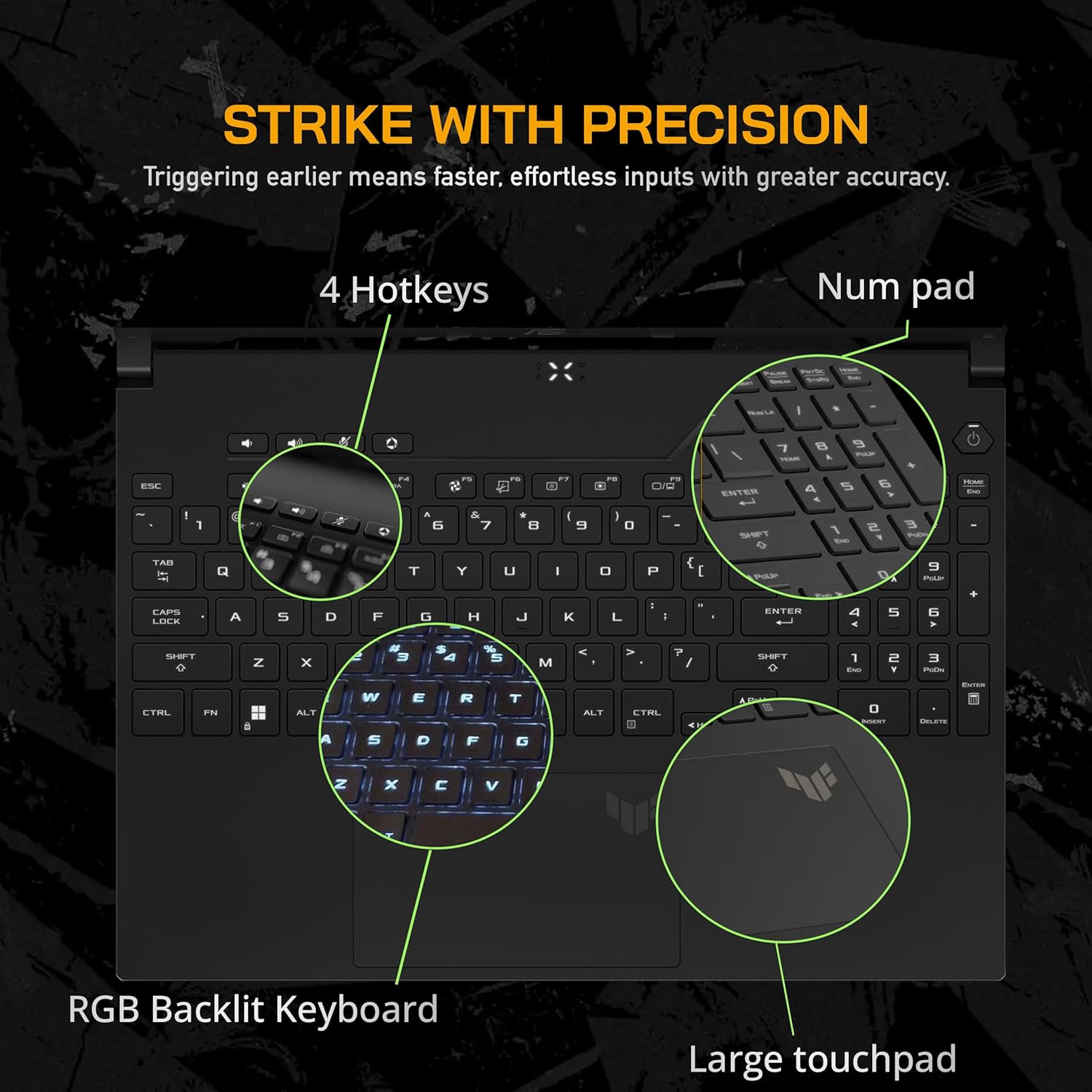 asus TUF A16 – Laptop para juegos FHD de 16 pulgadas y 165 Hz, AMD Ryzen 7-7735HS, gráficos Radeon RX7600S V8G, RAM DDR5 de 16 GB, SSD PCIe de 1 TB,