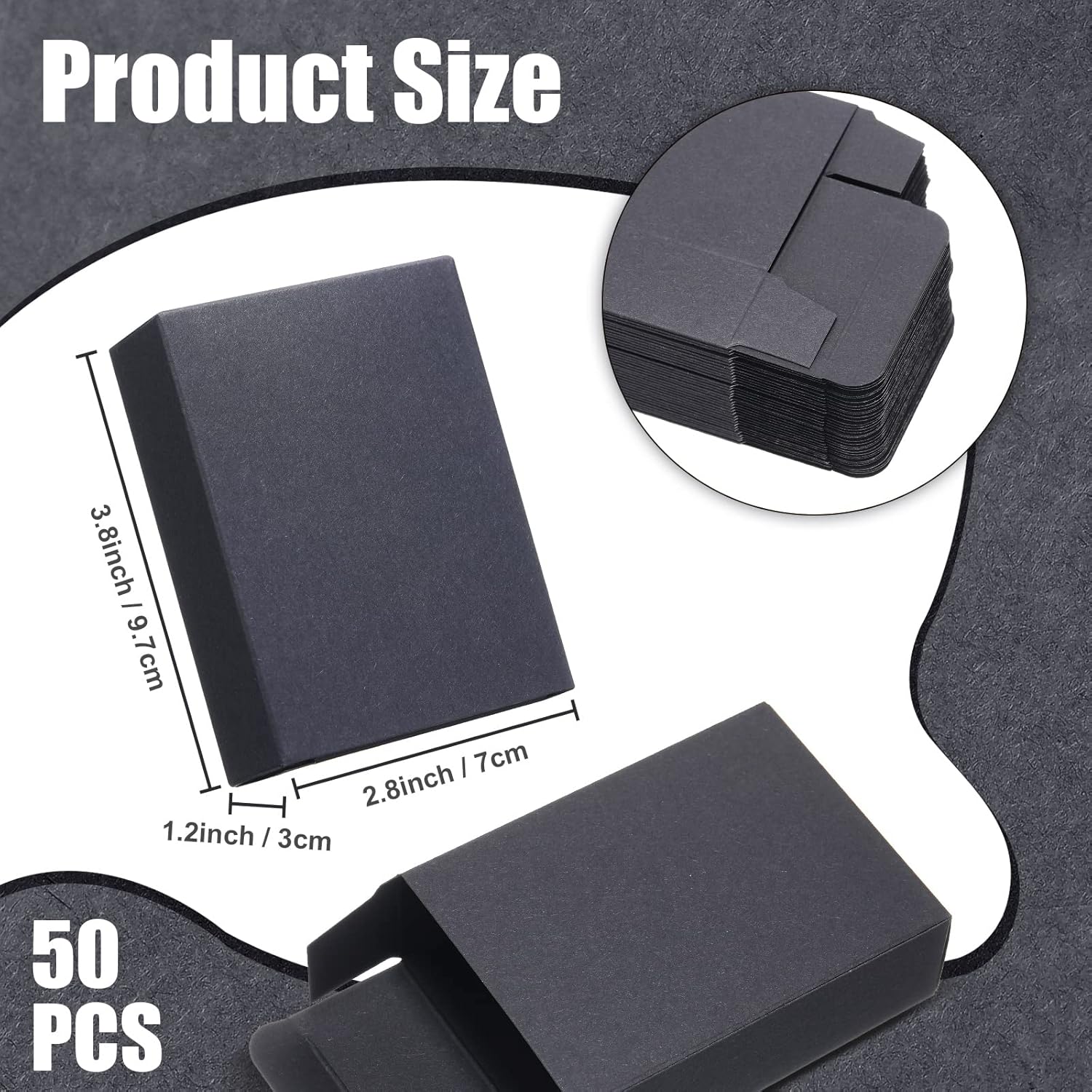 50 cajas de jabón Kraft para jabón casero sin ventanas, cajas de jabón vacías para hacer jabón, suministros para hacer jabón, regalos de fiesta,