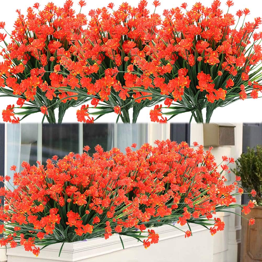 Plantas y flores artificiales para exteriores, resistentes a los rayos UV