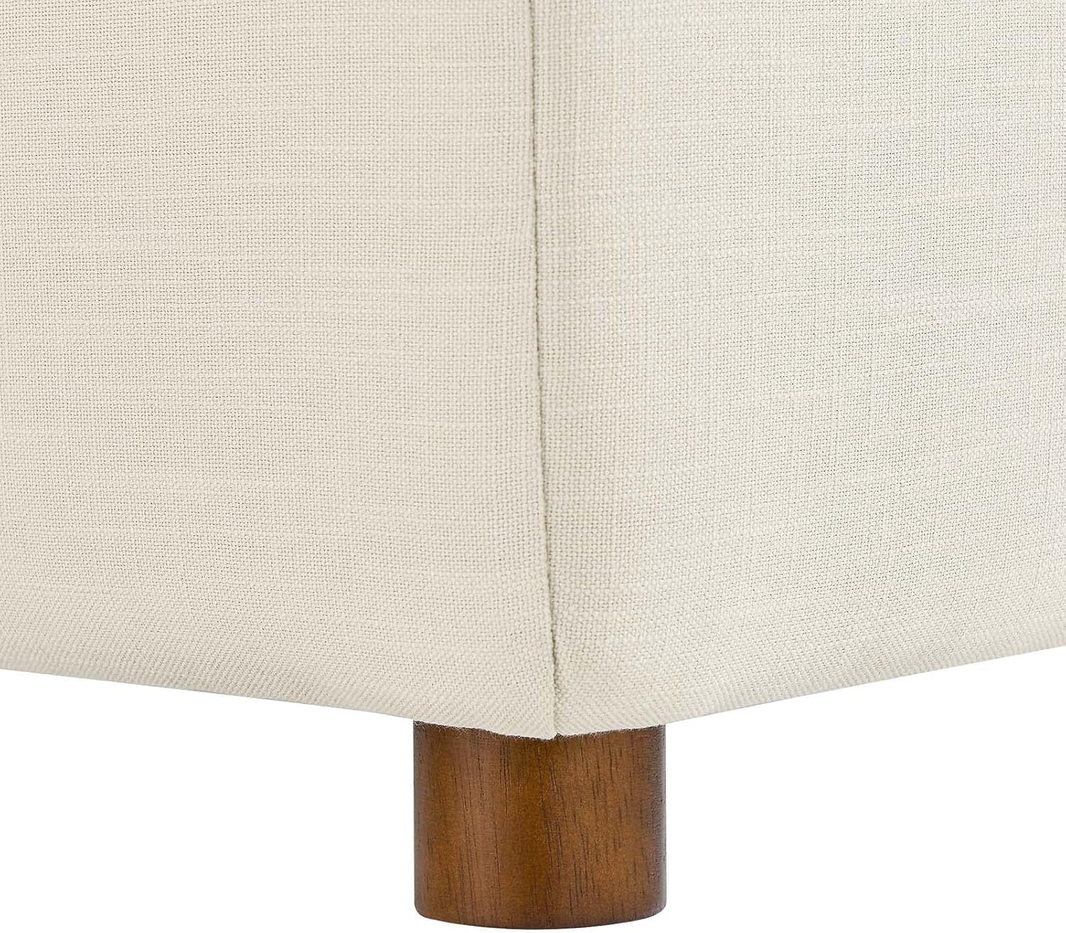 Modway Sofá modular Commix Sofá seccional tapizado con relleno de plumón otomano en beige claro