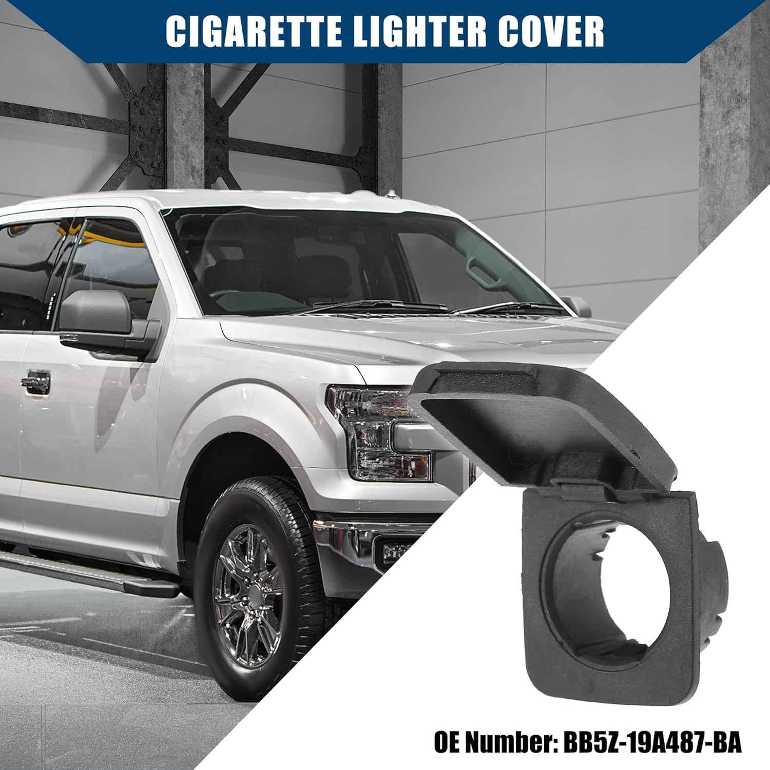 BB5Z-19A487-BATapa delantera derecha12V para Ford F-150 para Ford Edge 2011-2021  Tapa de enchufe para encendedor de cigarrillosImpermeablePlástico