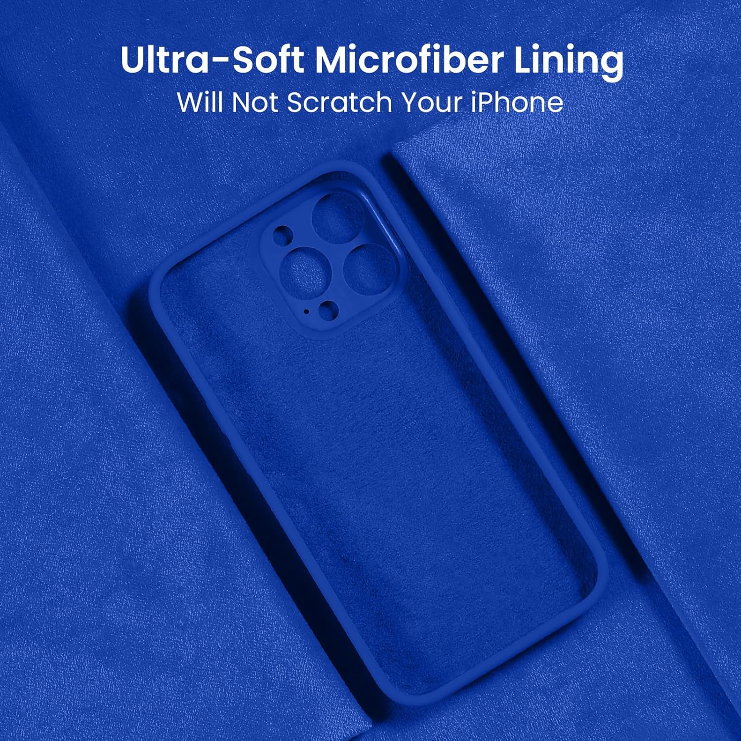 FireNova Funda diseñada para iPhone 15 Pro, funda de silicona mejorada protección de cámara con 2 protectores de pantalla, forro interior de
