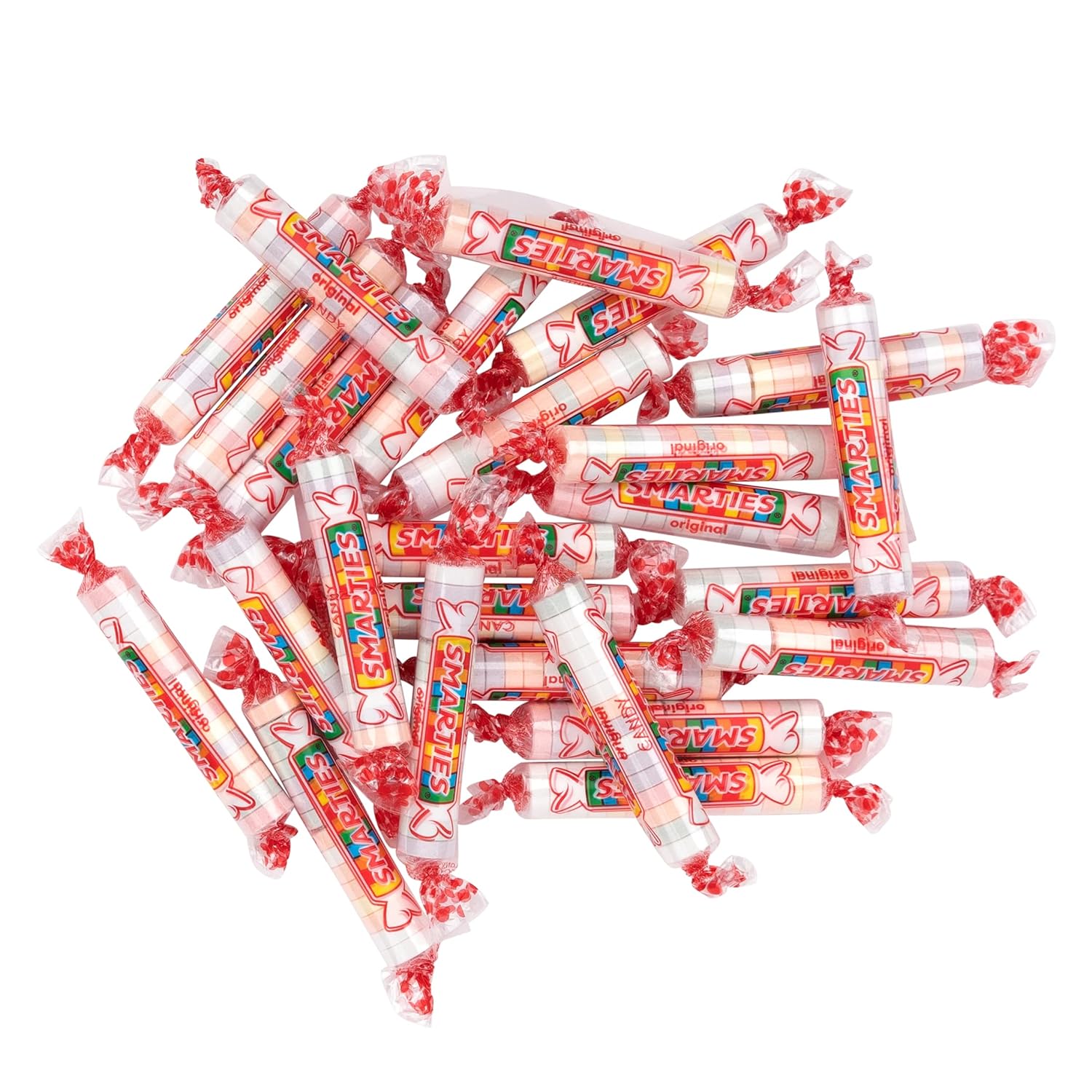 Rollos de caramelo Smarties de 1.5 libras (90 rollos)  Surtido de sabores de frutas  Recién envasado por Snackadilly