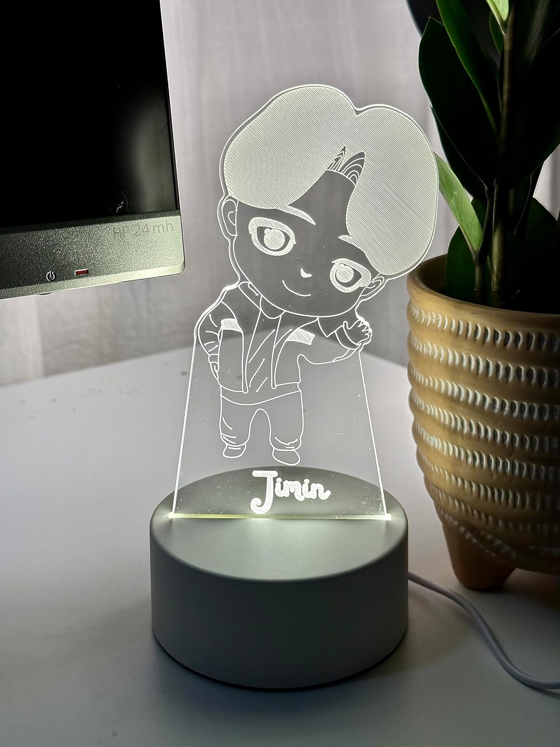 Jimin Kpop Bangtan – Lámpara LED de noche para dormitorio, regalo perfecto para vacaciones, regalo de cumpleaños, regalo de Navidad (artículo